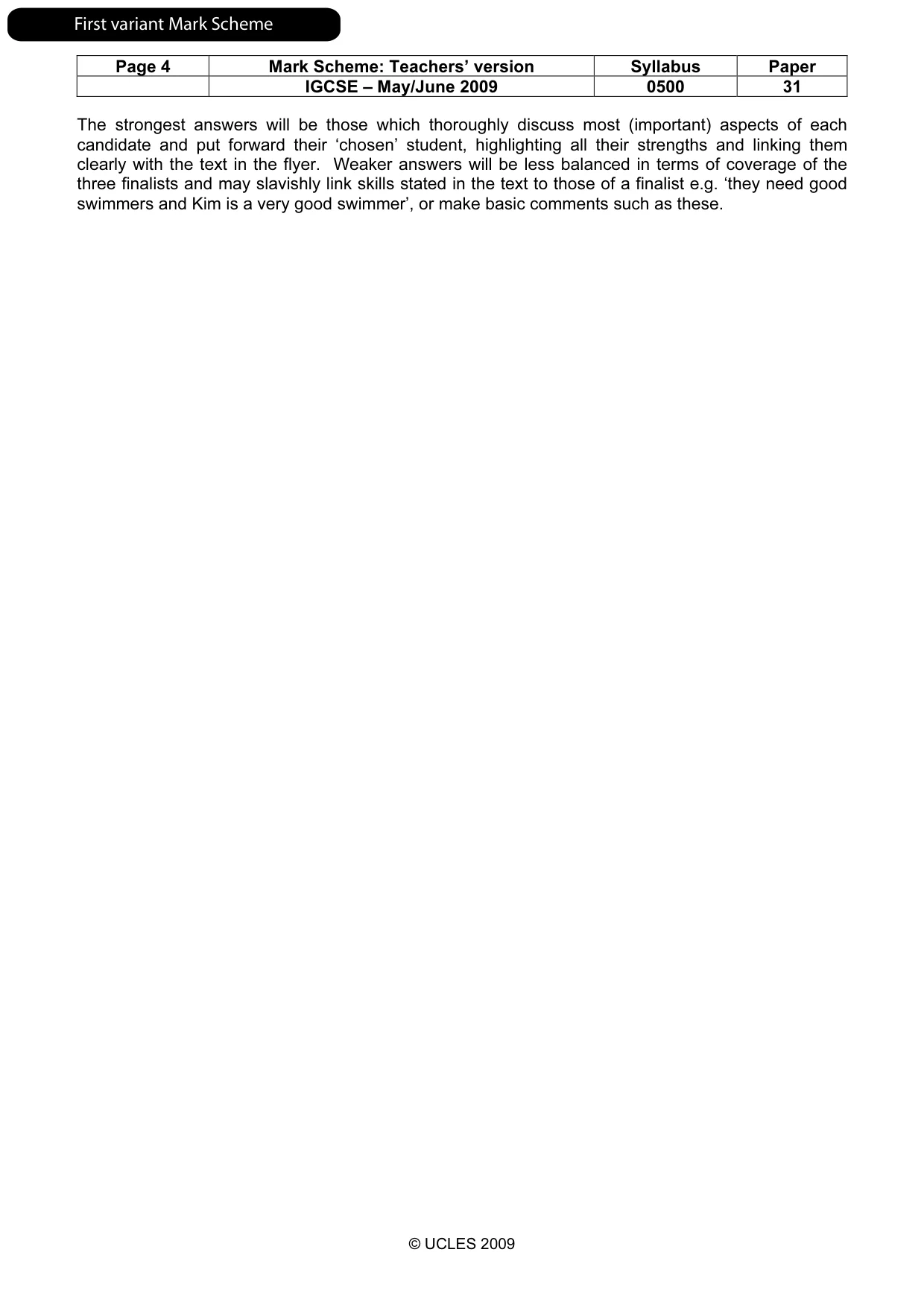 Mark scheme, page 5 of 19