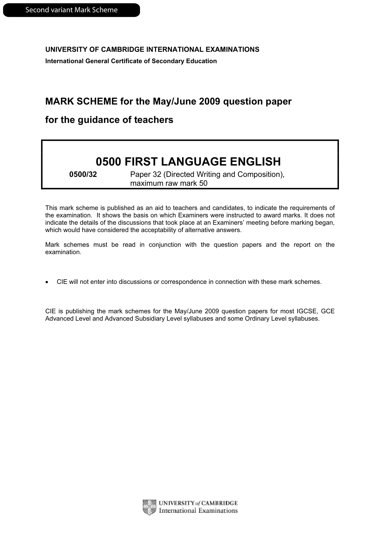Mark scheme, page 11 of 19