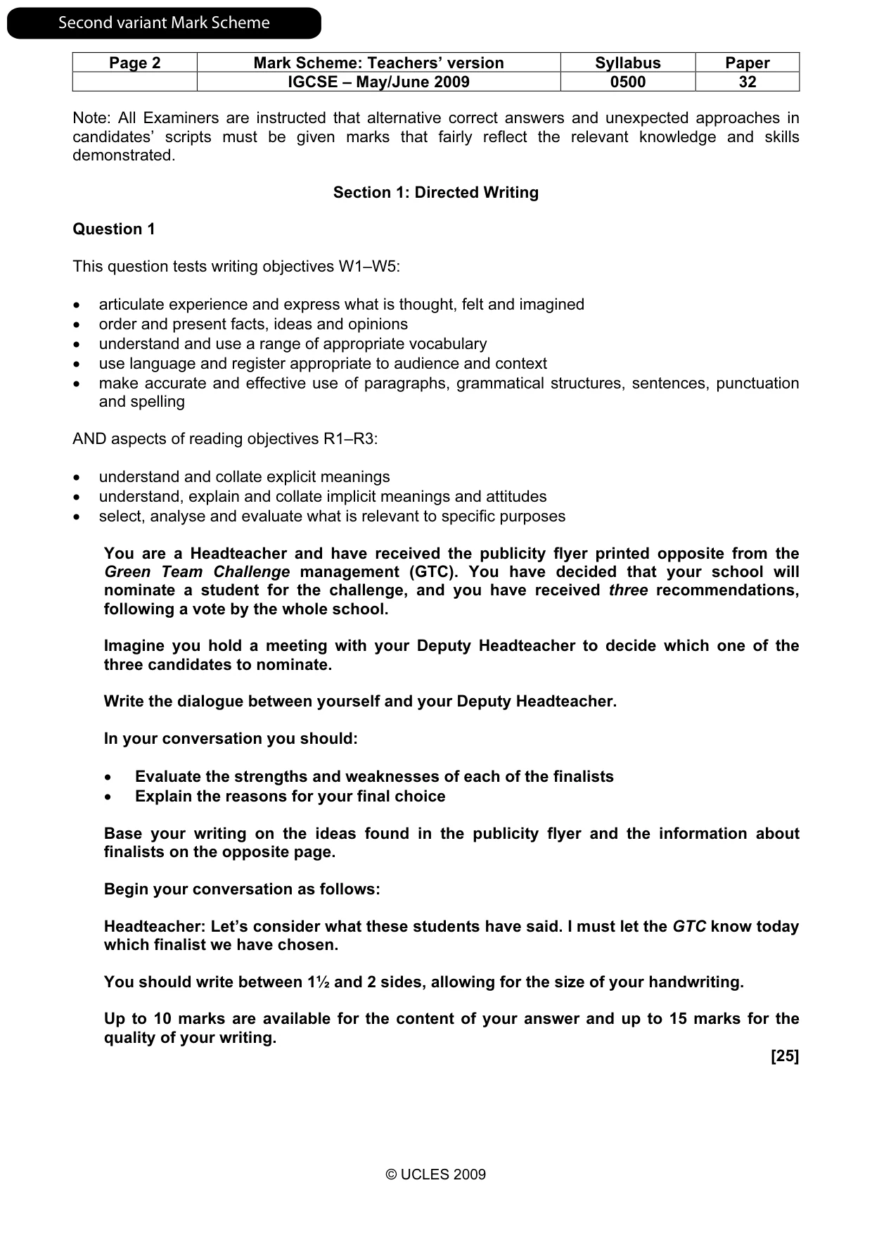 Mark scheme, page 12 of 19