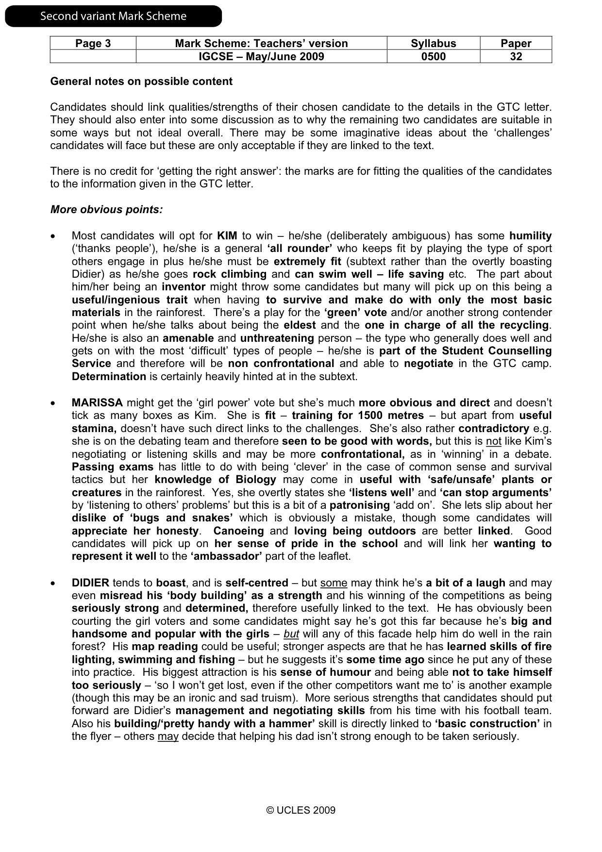 Mark scheme, page 13 of 19