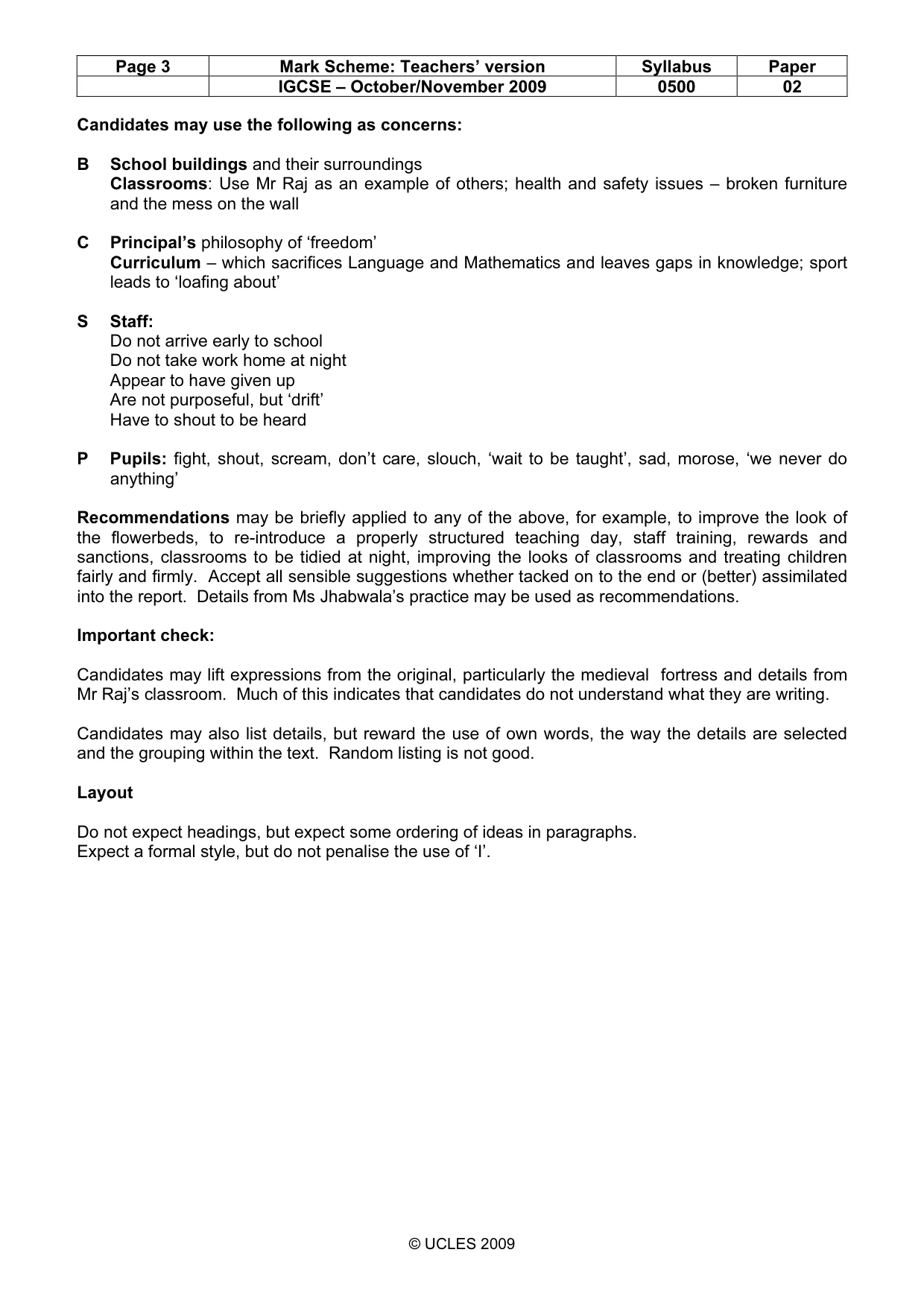 Mark scheme, page 3 of 10
