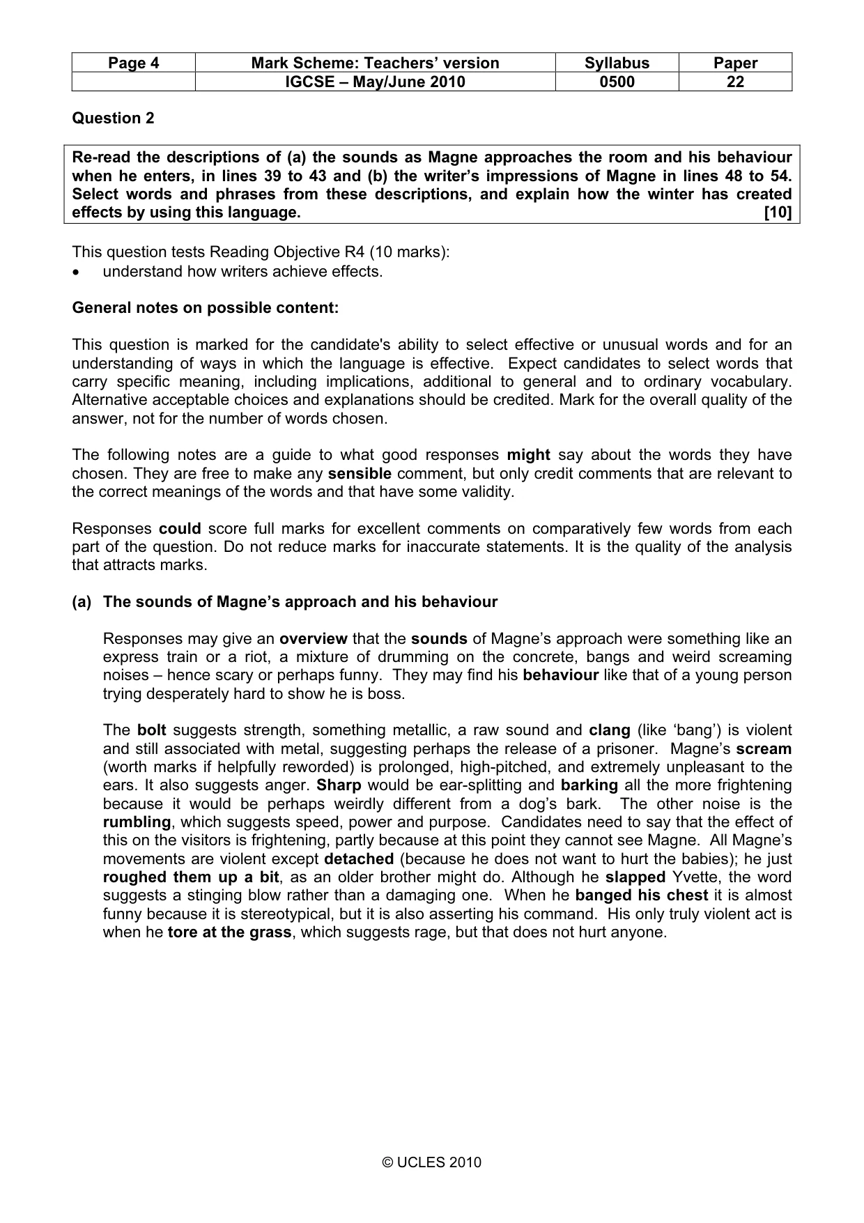 Mark scheme, page 4 of 7