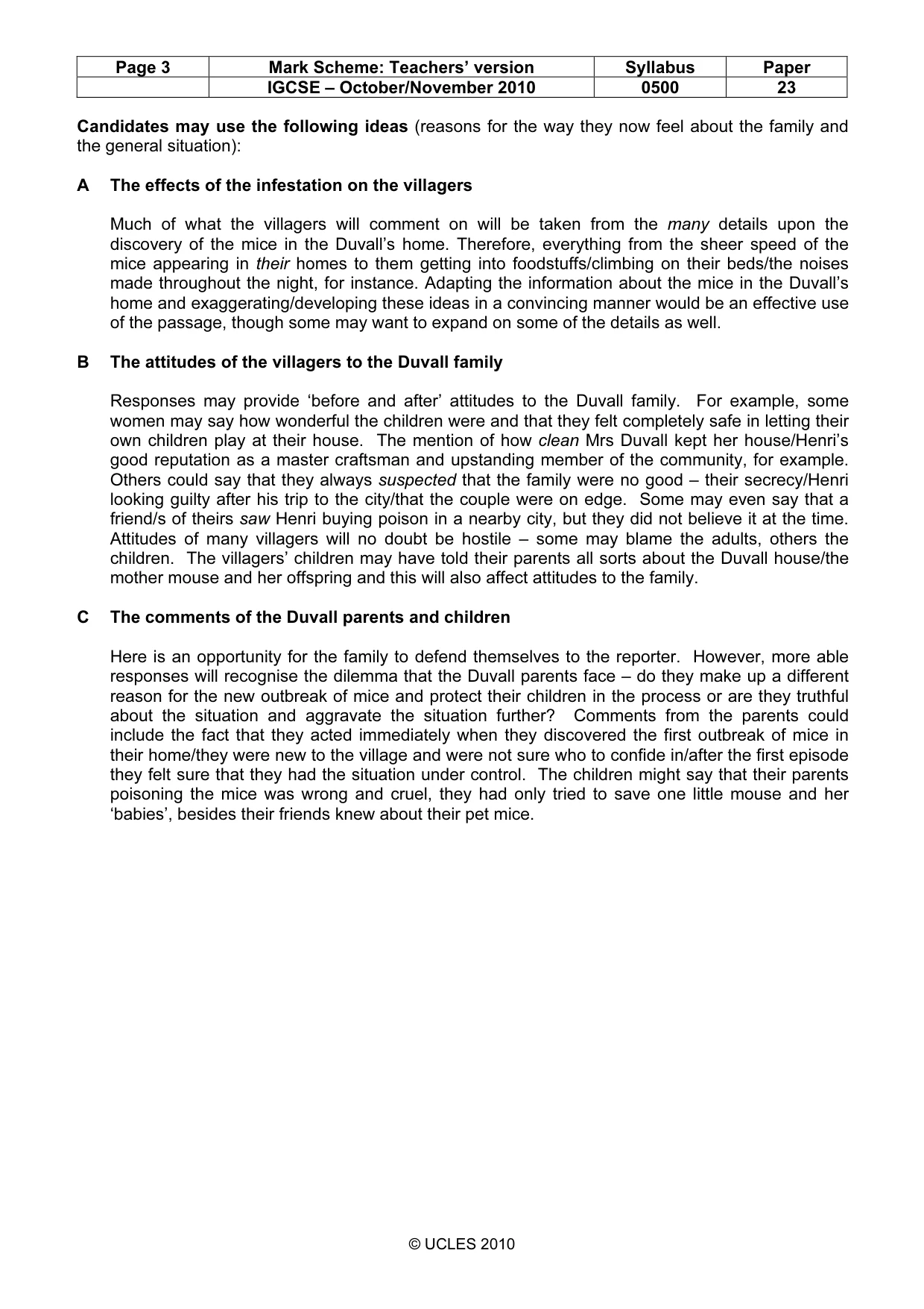 Mark scheme, page 3 of 11