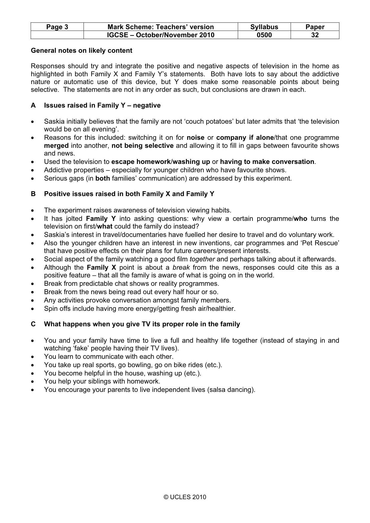 Mark scheme, page 3 of 8