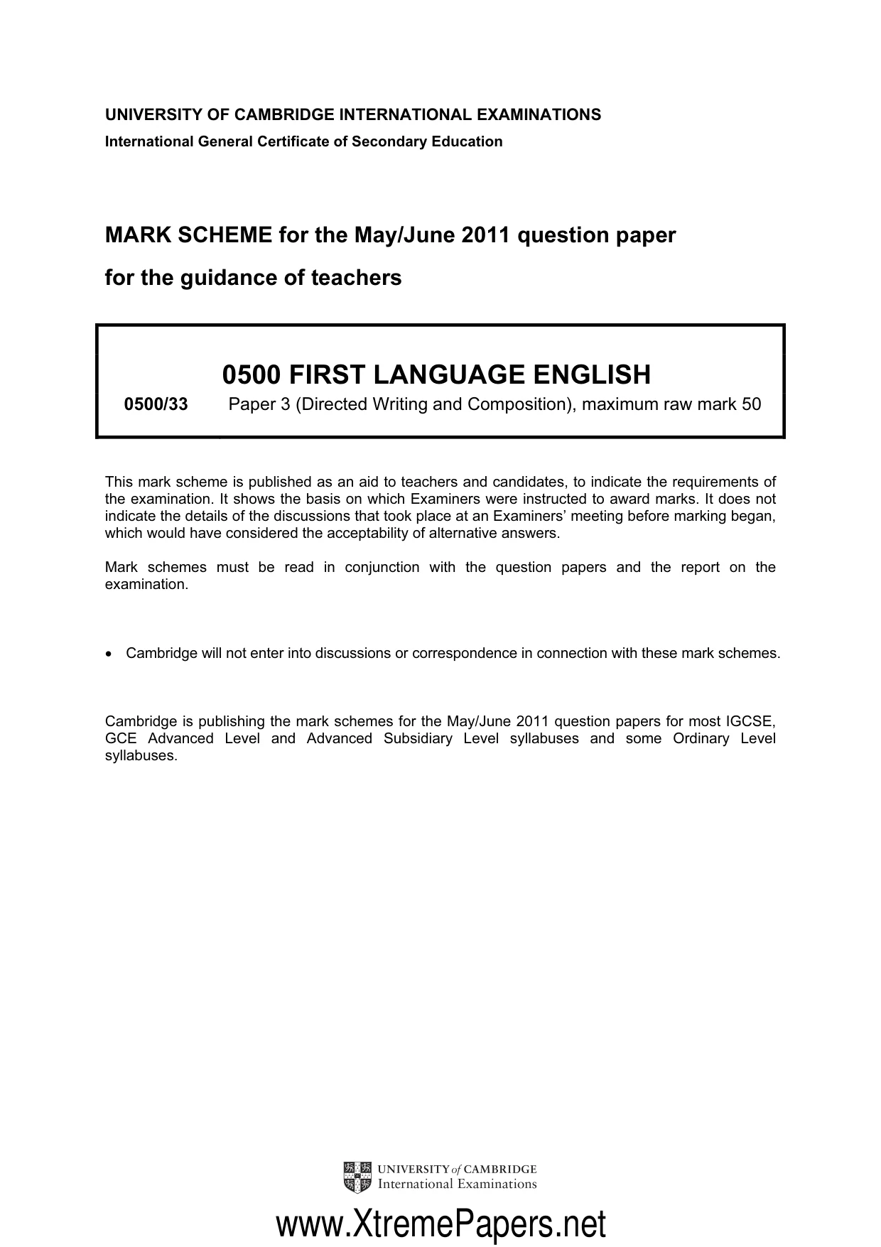Mark scheme, page 1 of 9