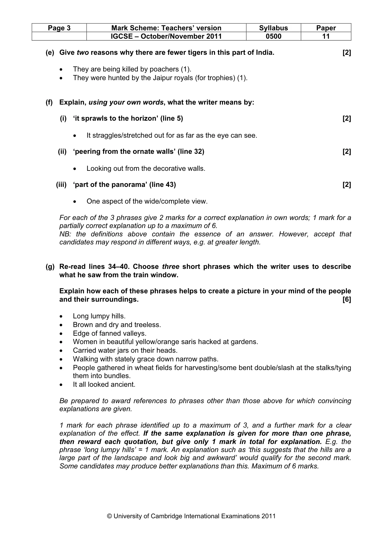 Mark scheme, page 3 of 7