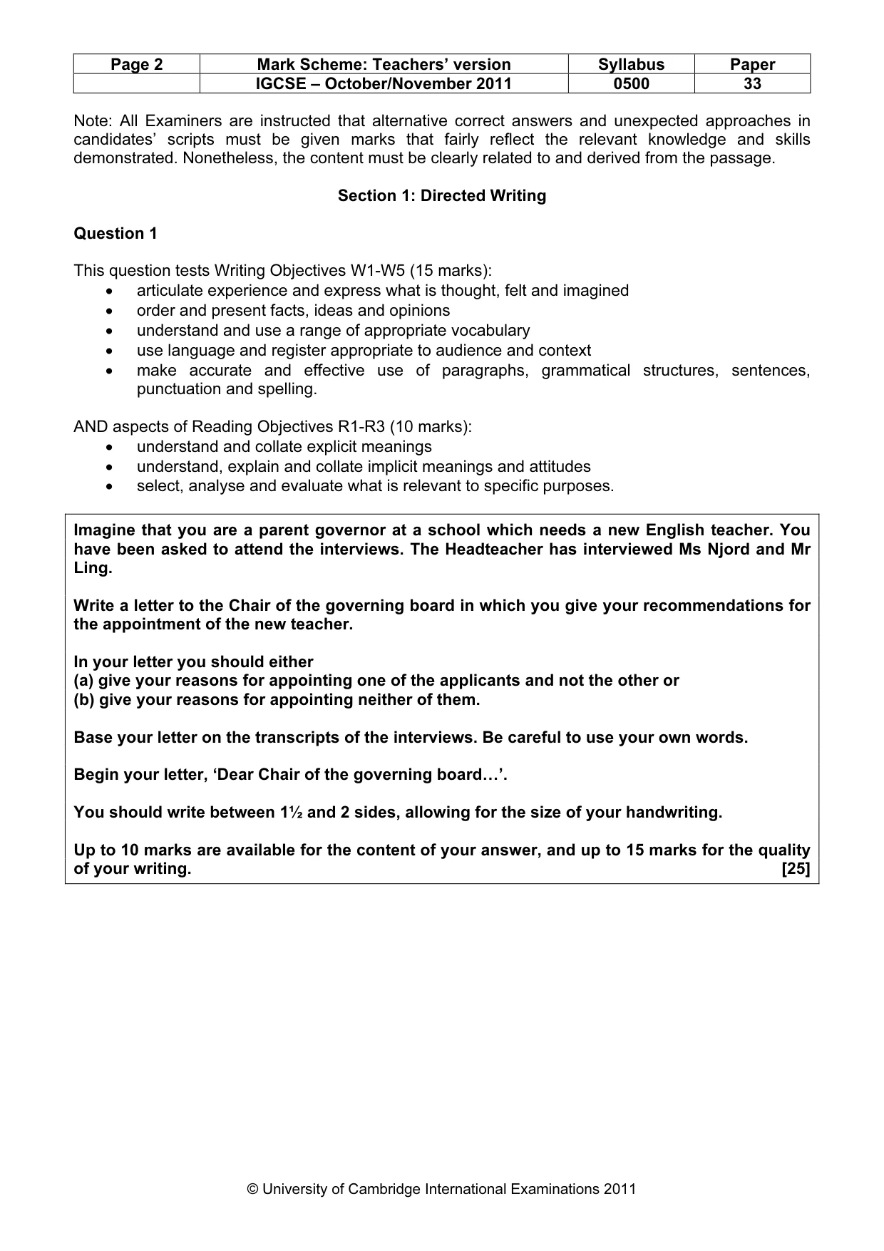 Mark scheme, page 2 of 10
