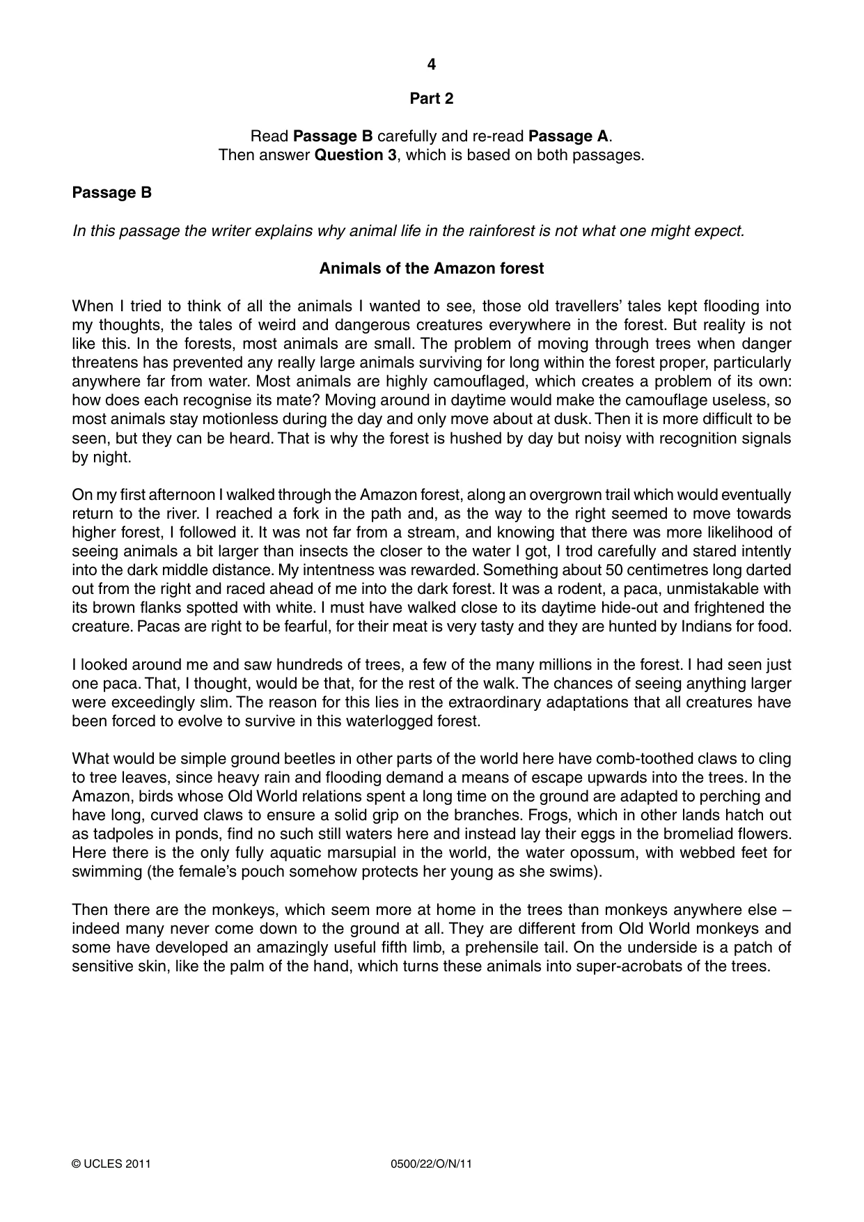 Cambridge IGCSE English - First Language 0500 2011 Oct/Nov Paper 2 · Variant 2 question paper, page 4 of 8