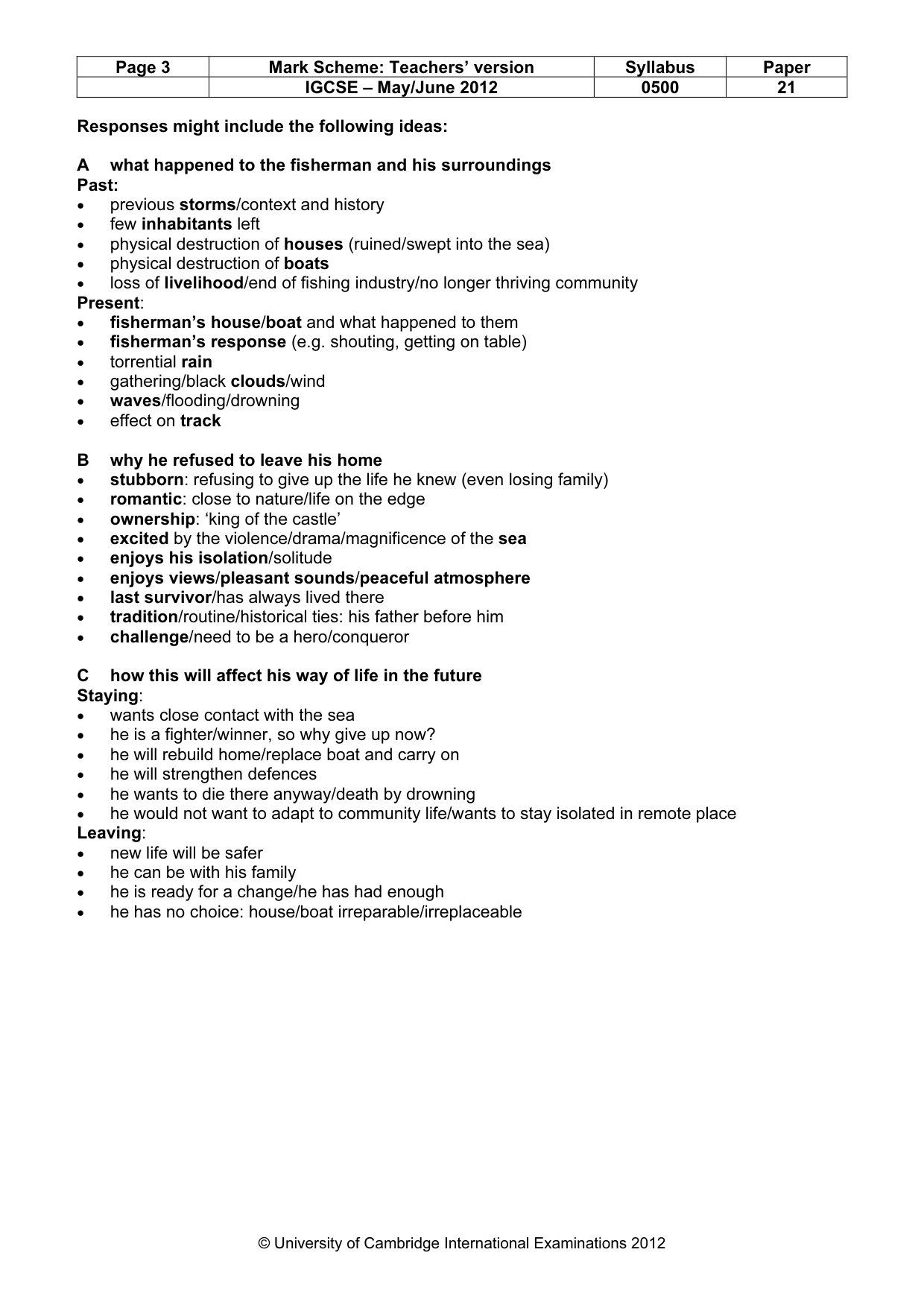 Mark scheme, page 3 of 10