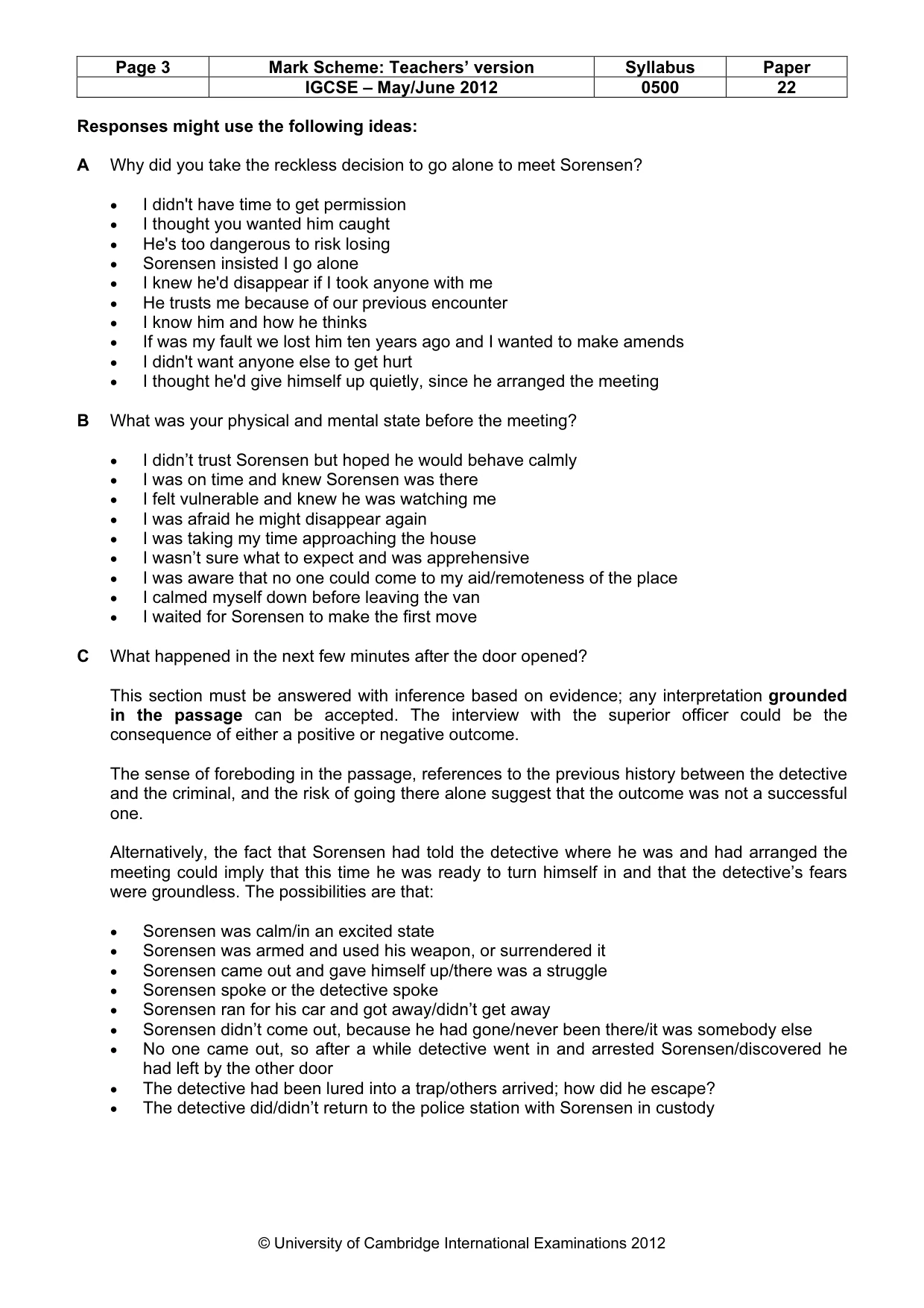 Mark scheme, page 3 of 10