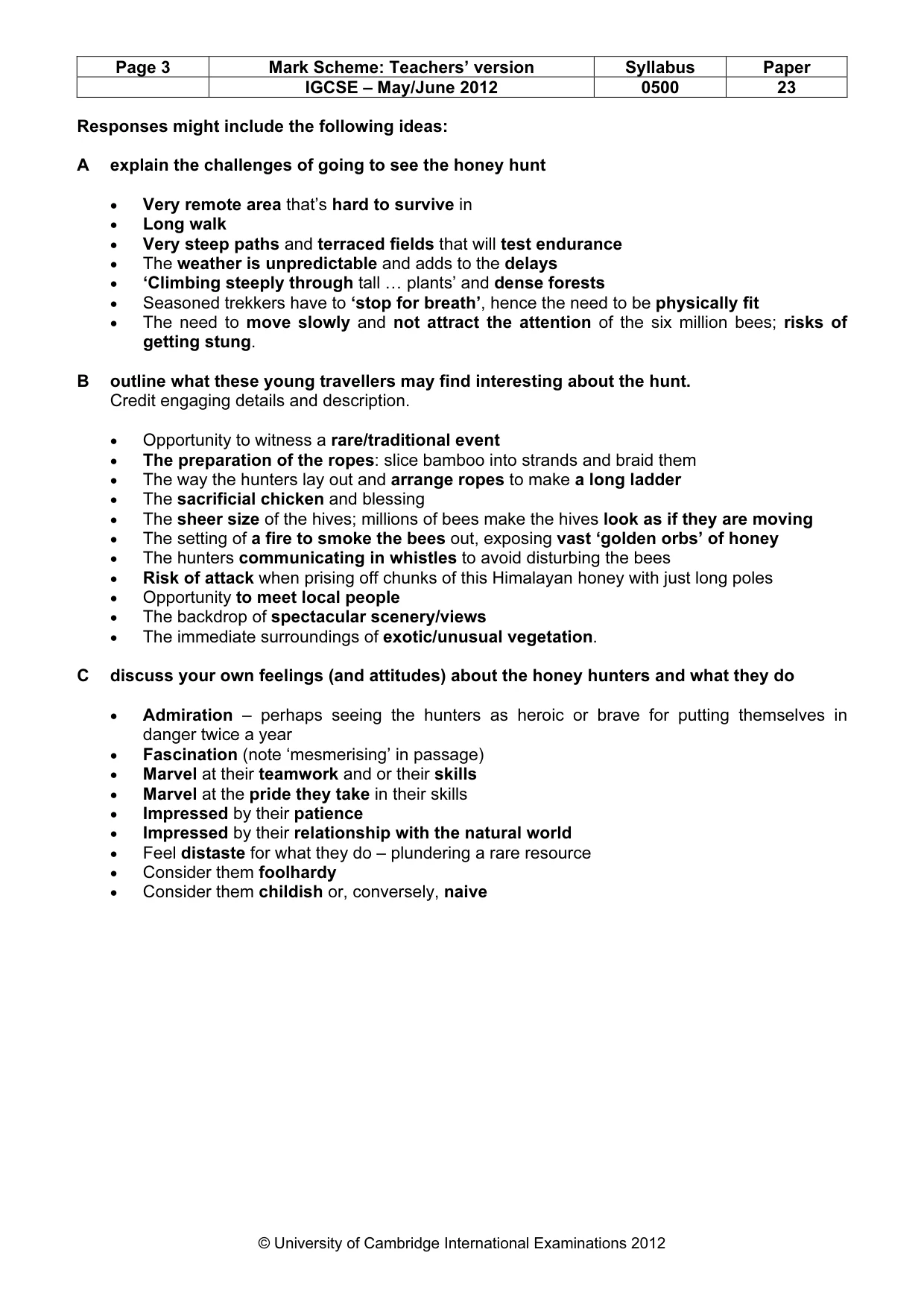Mark scheme, page 3 of 10