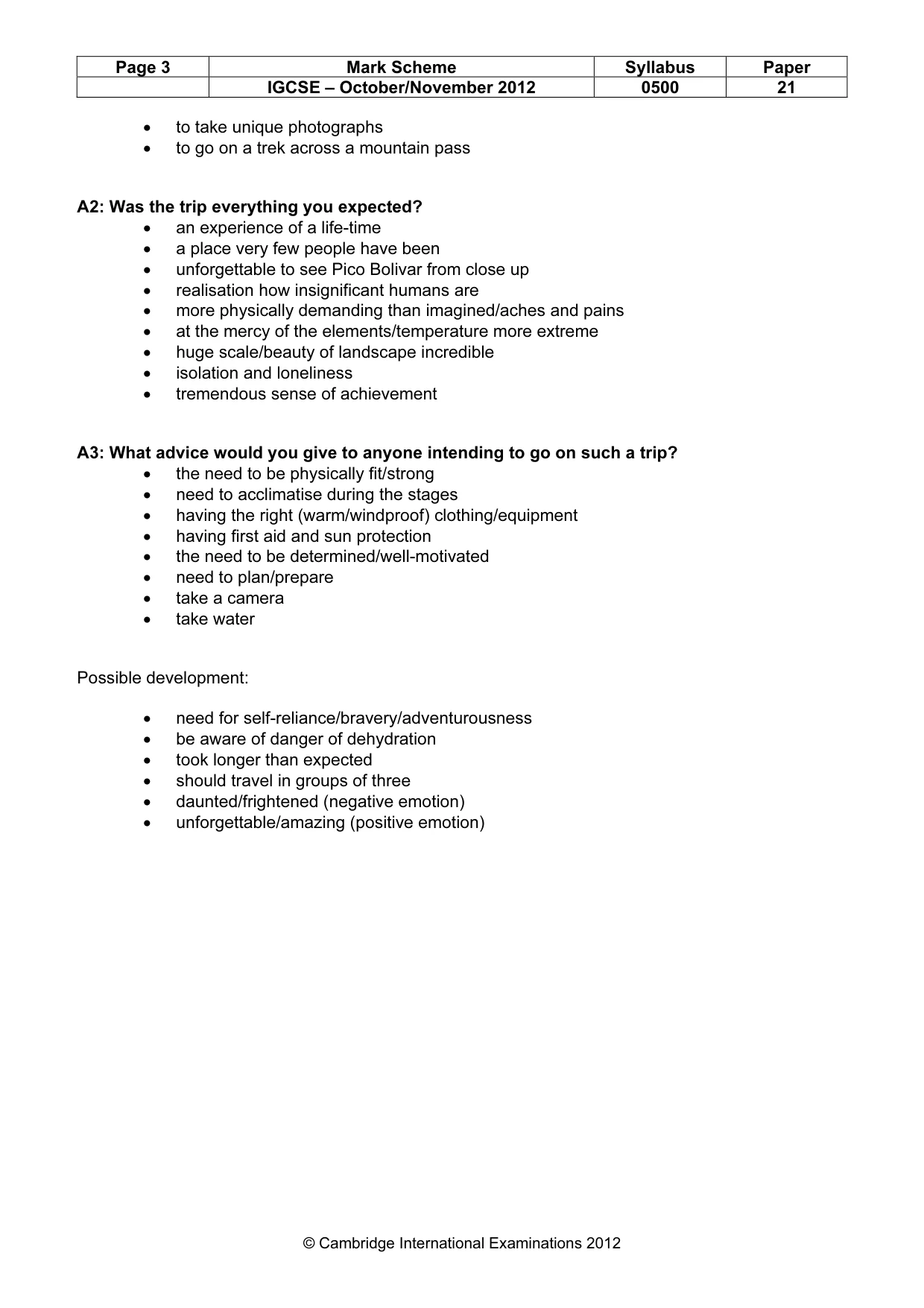 Mark scheme, page 3 of 11