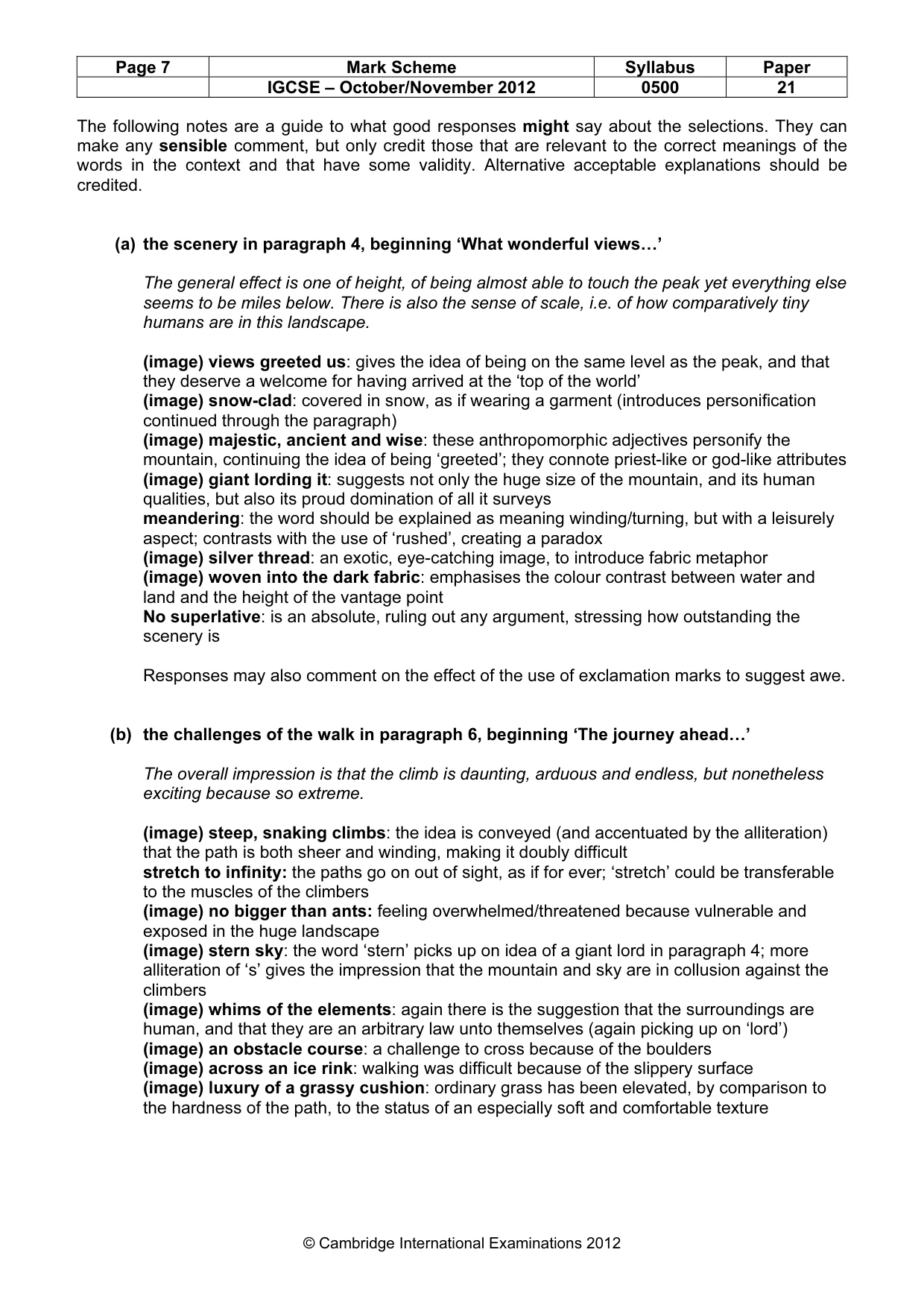 Mark scheme, page 7 of 11