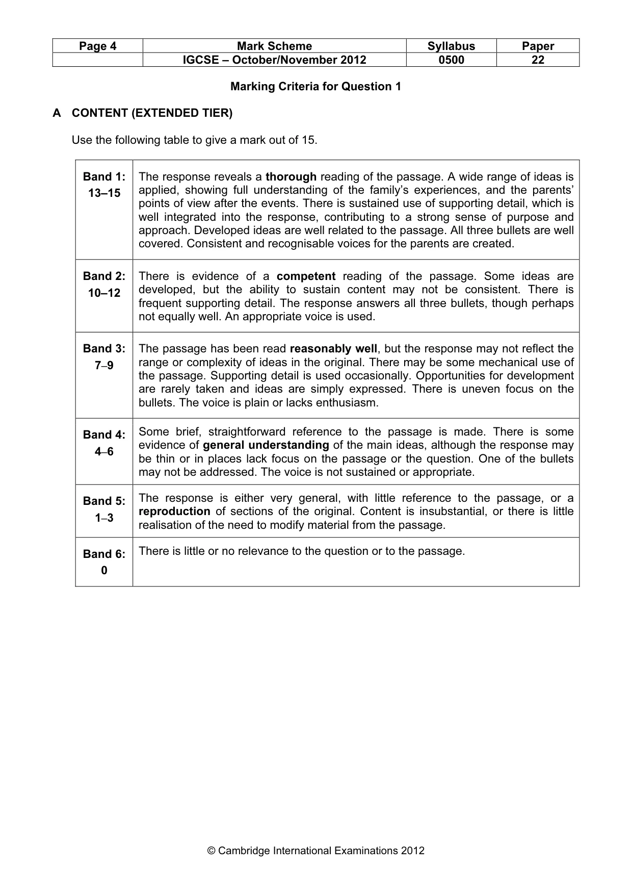 Mark scheme, page 4 of 11