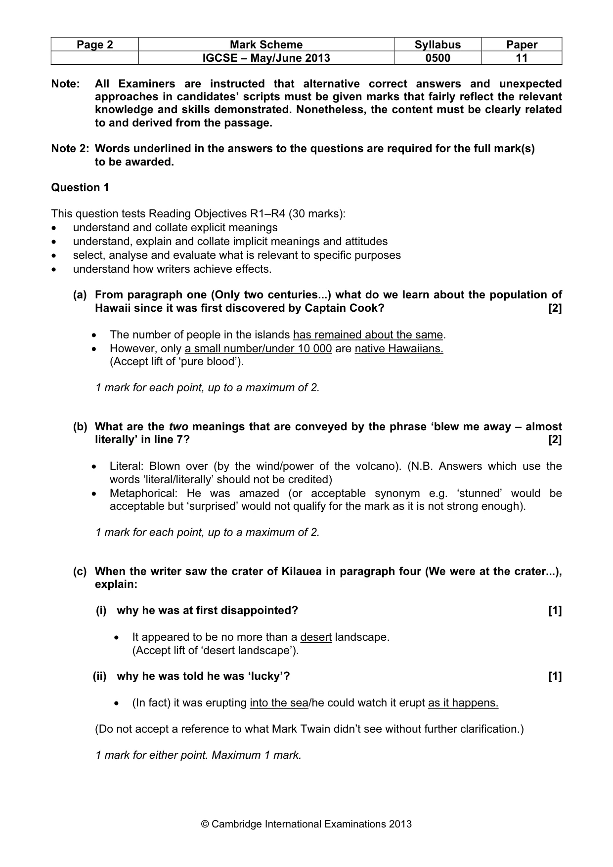 Mark scheme, page 2 of 8