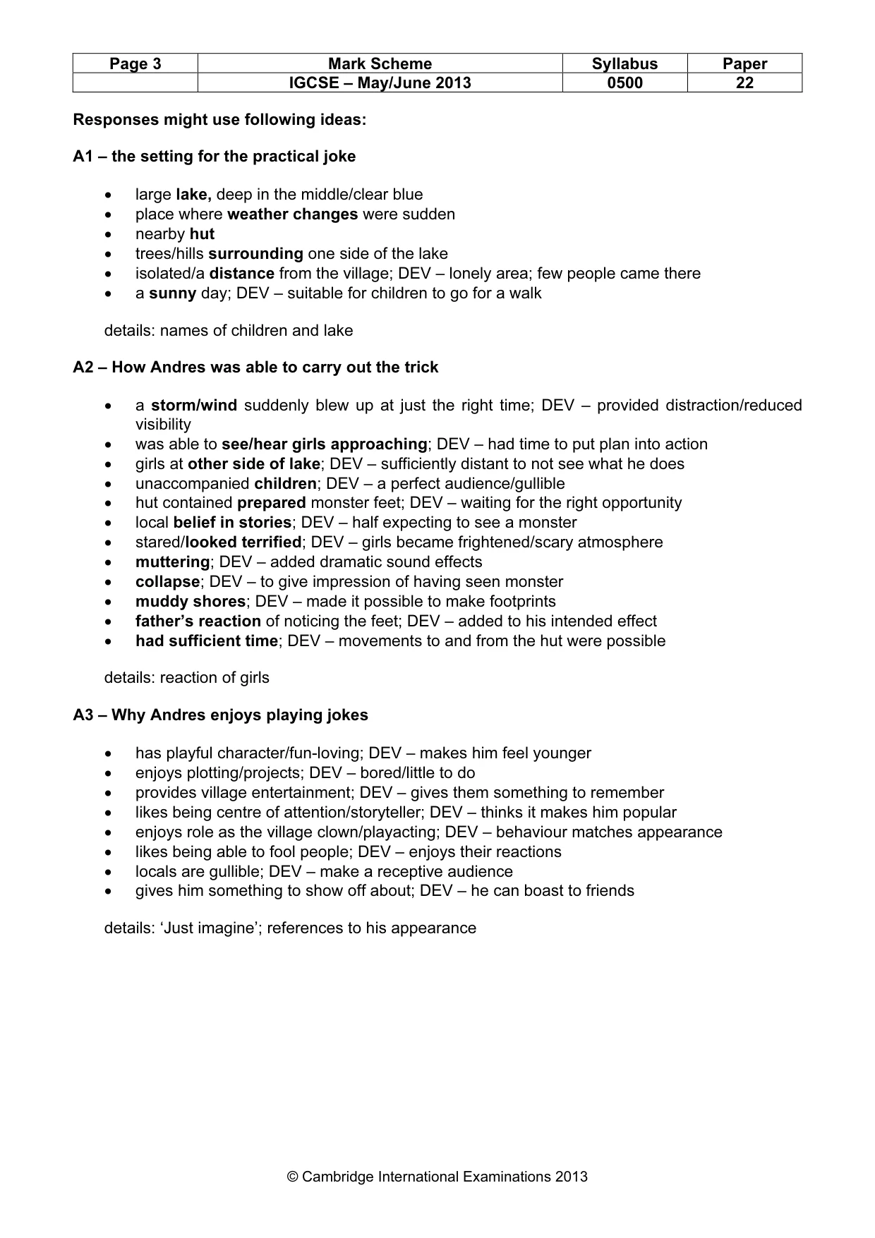 Mark scheme, page 3 of 11