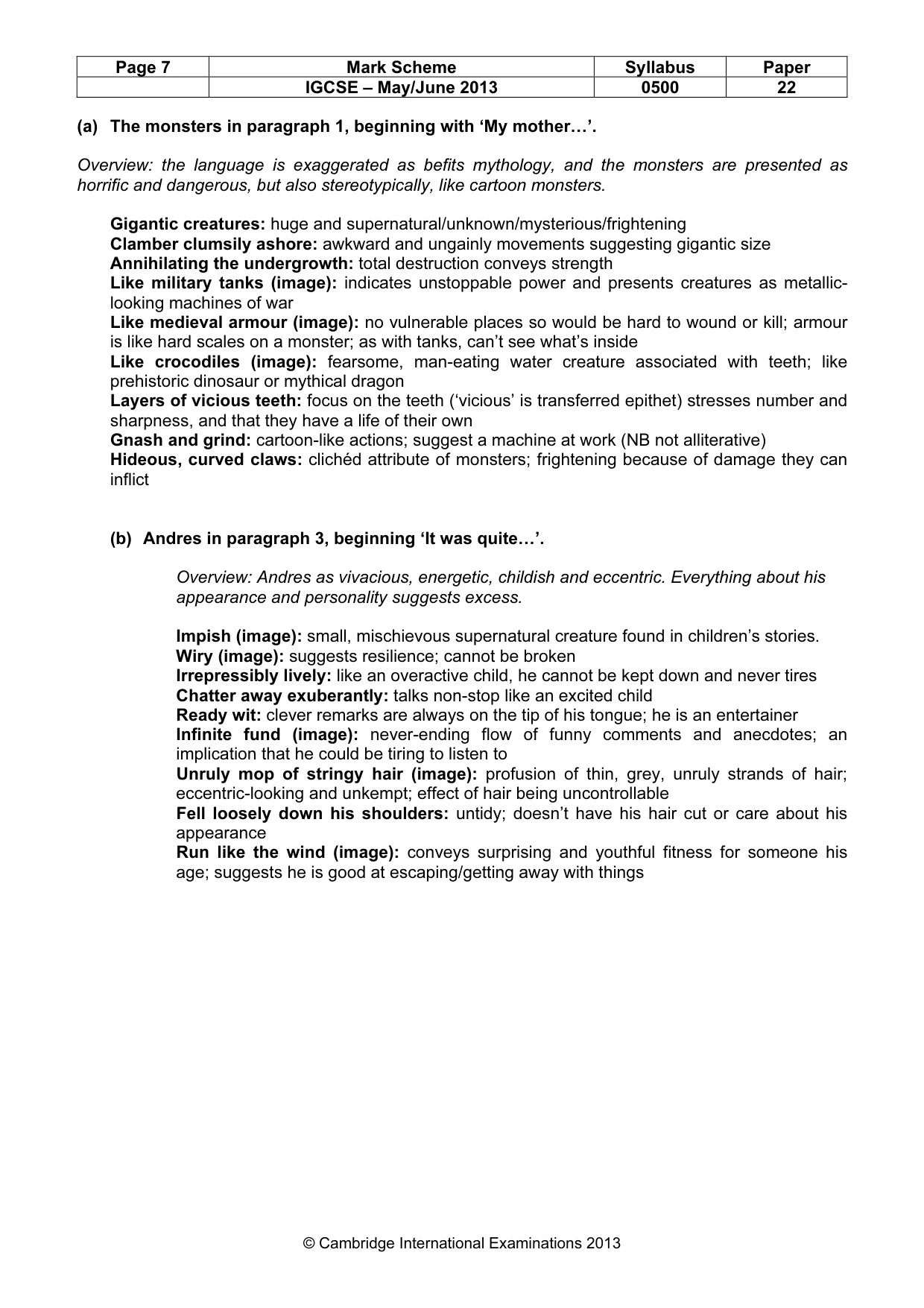 Mark scheme, page 7 of 11