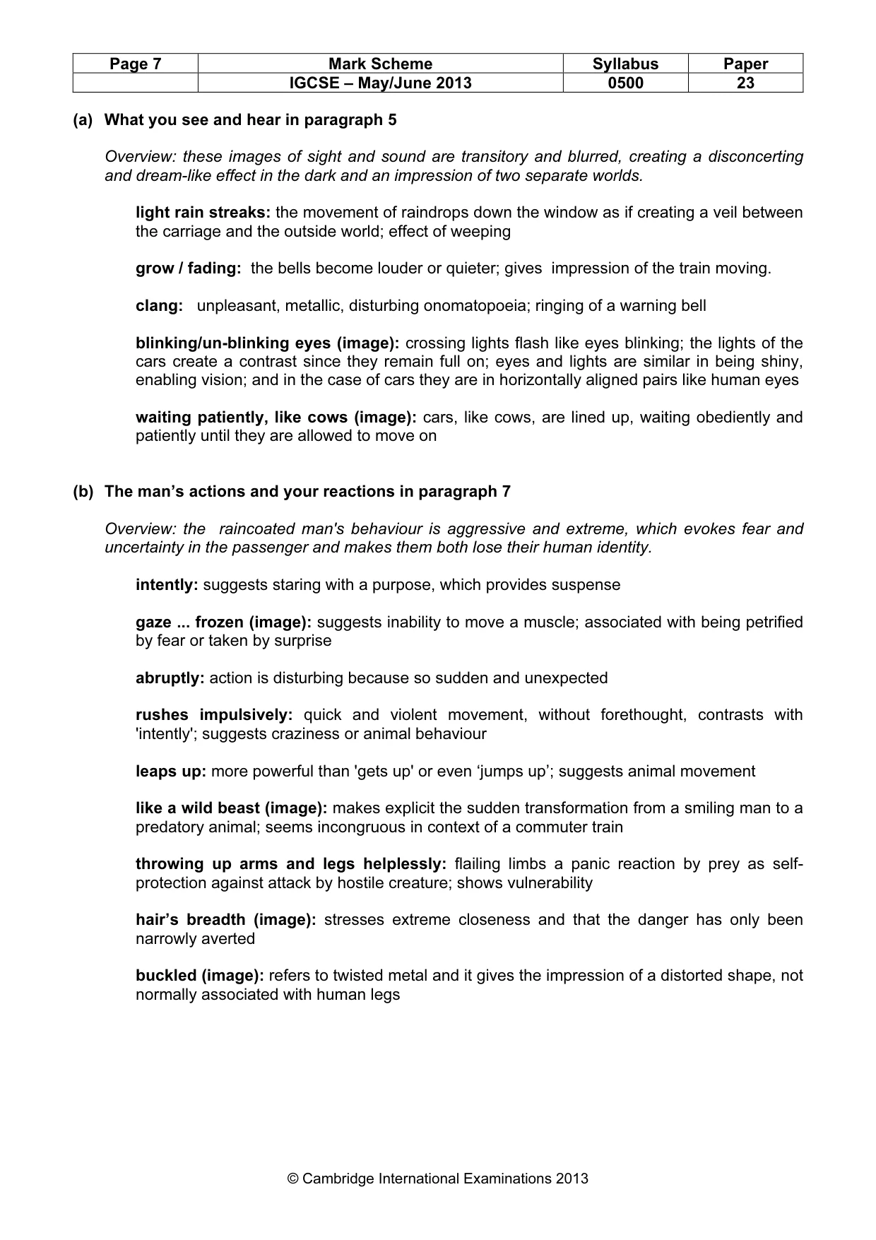 Mark scheme, page 7 of 11