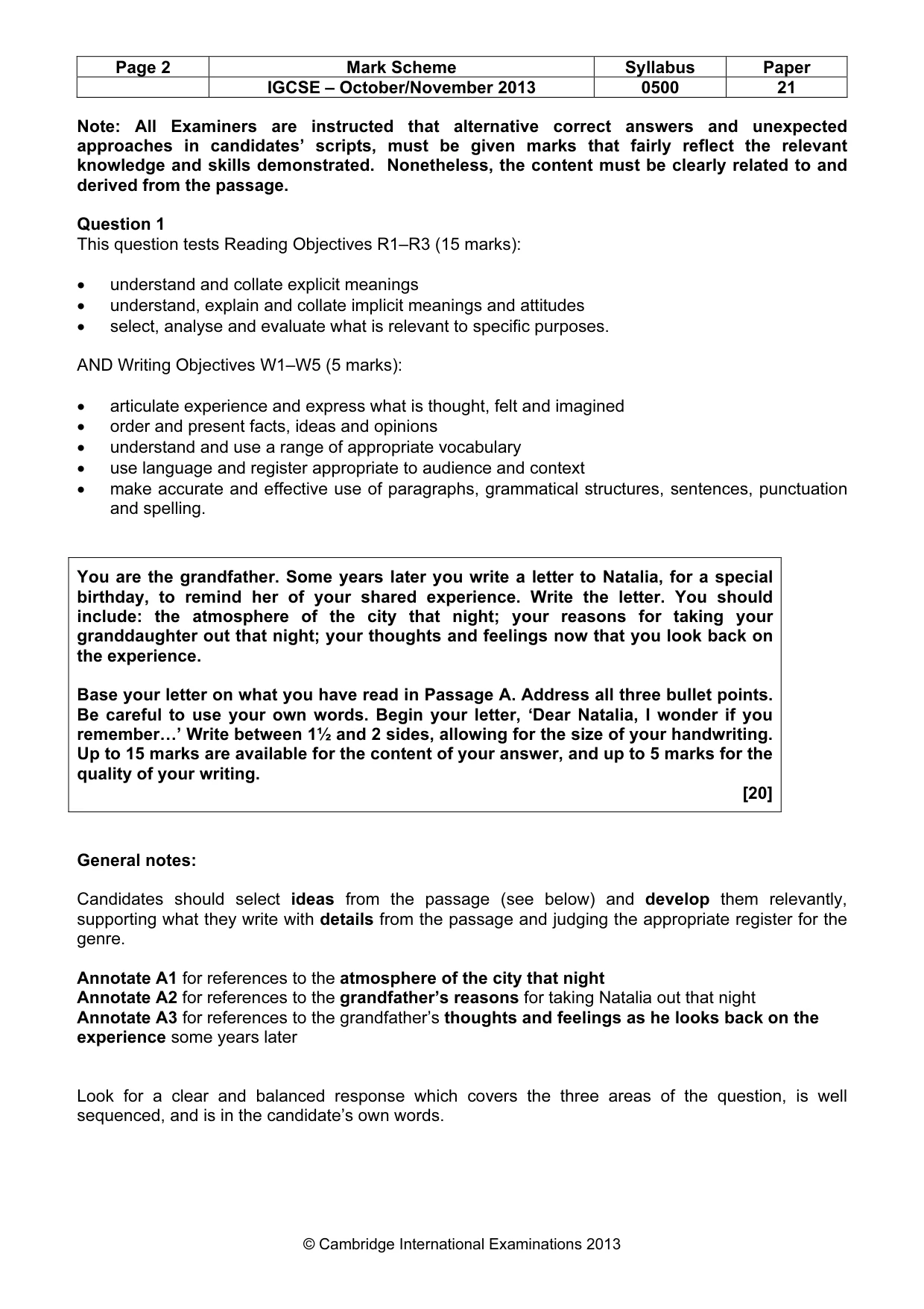 Mark scheme, page 2 of 12