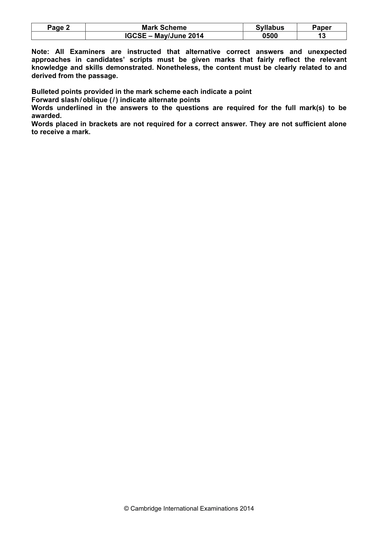 Mark scheme, page 2 of 8