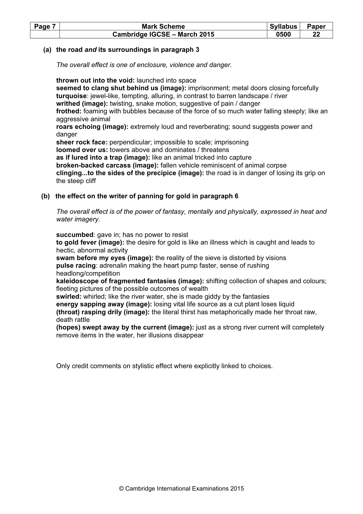 Mark scheme, page 7 of 11