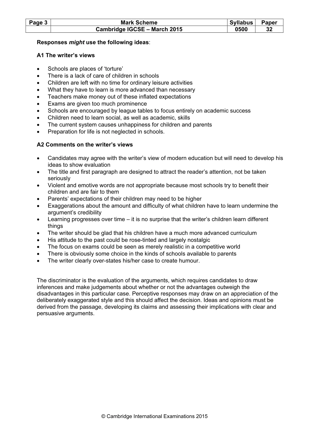 Mark scheme, page 3 of 8