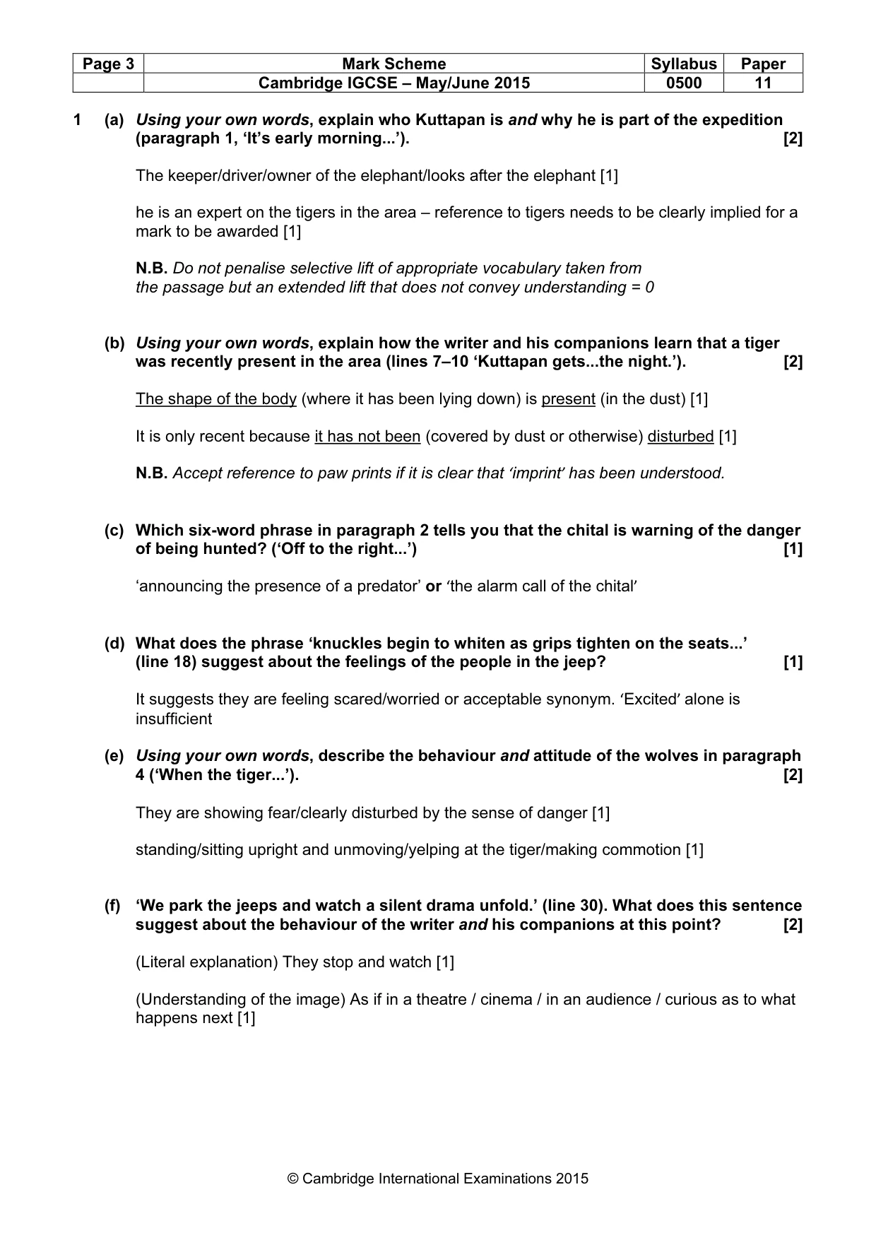 Mark scheme, page 3 of 10