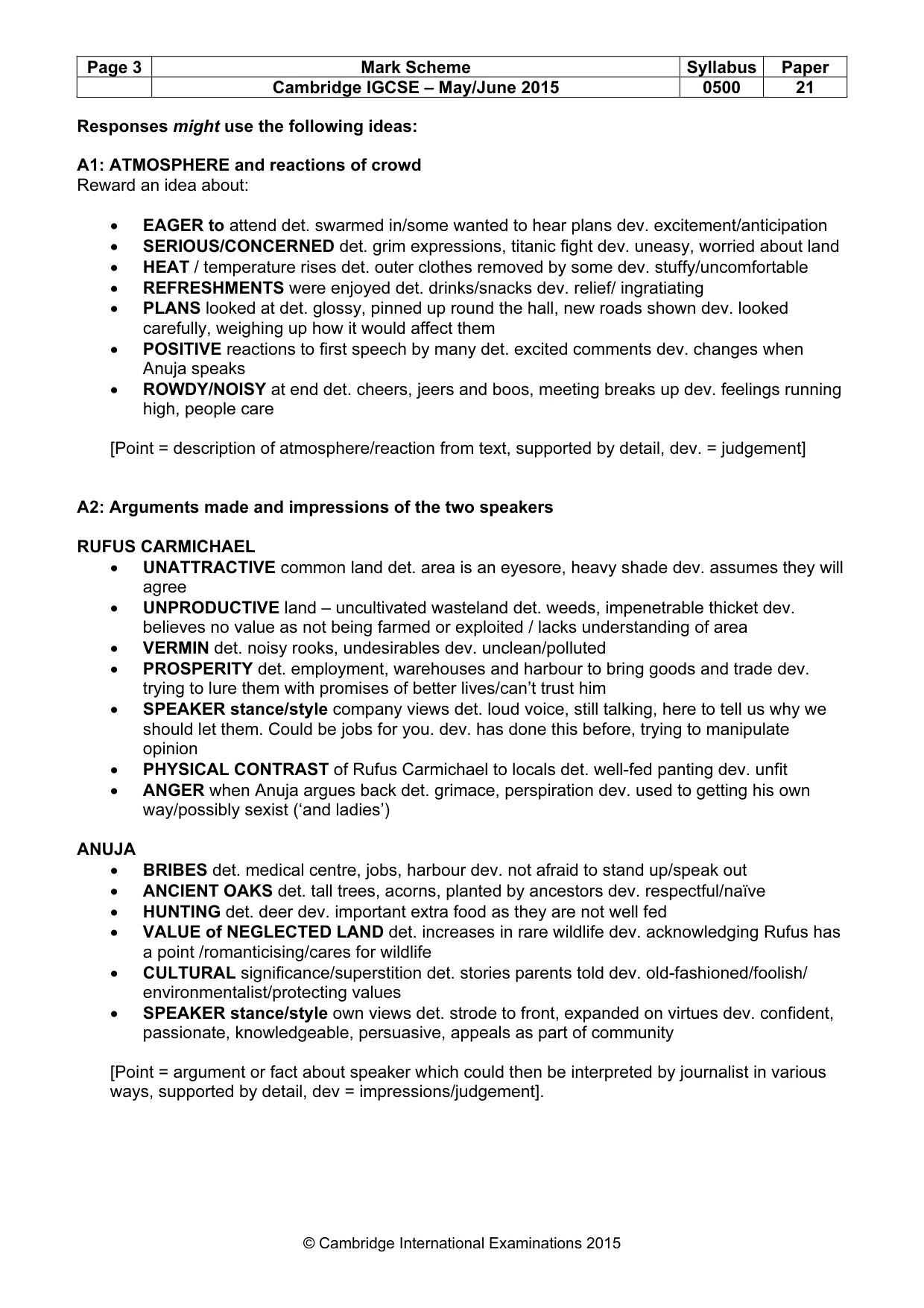 Mark scheme, page 3 of 12