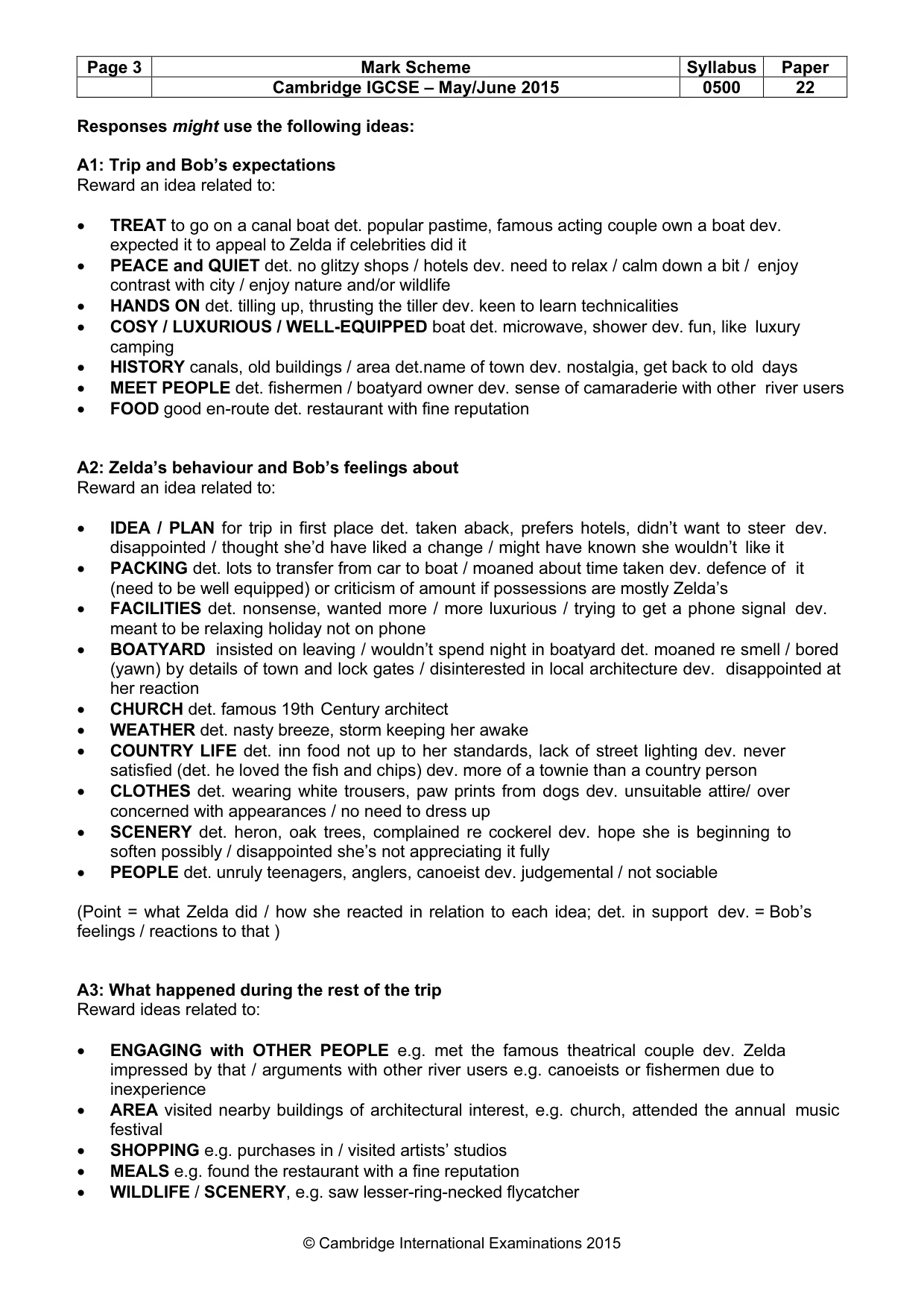 Mark scheme, page 3 of 11