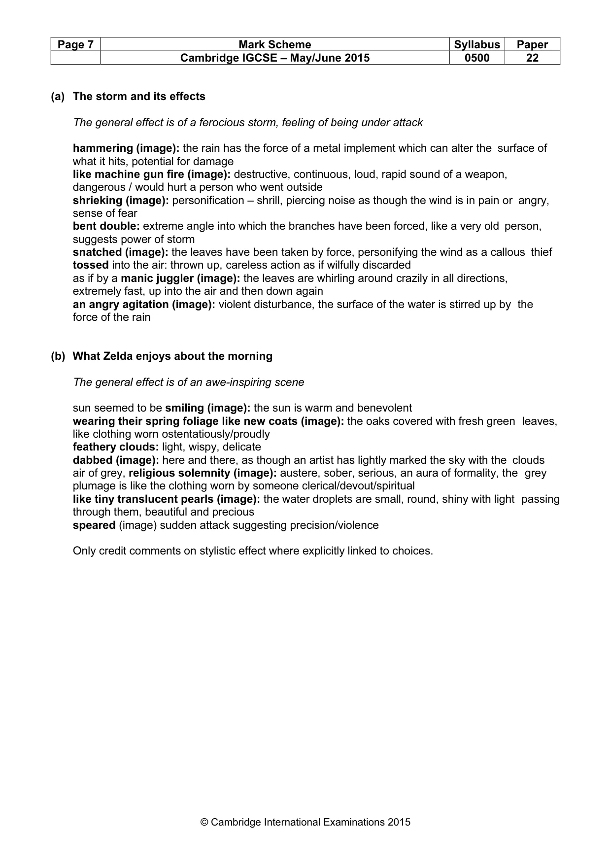 Mark scheme, page 7 of 11