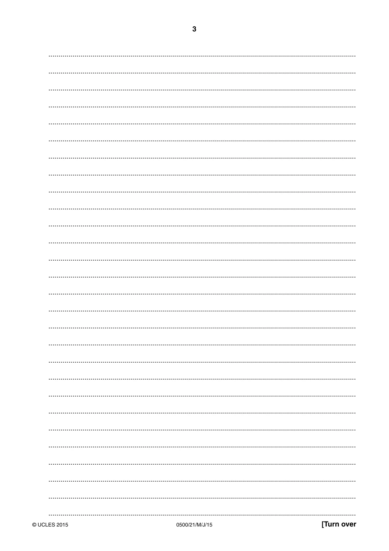 Cambridge IGCSE English - First Language 0500 2015 May/June Paper 2 · Variant 1 question paper, page 3 of 12
