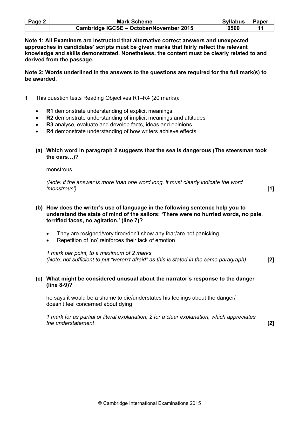Mark scheme, page 2 of 10