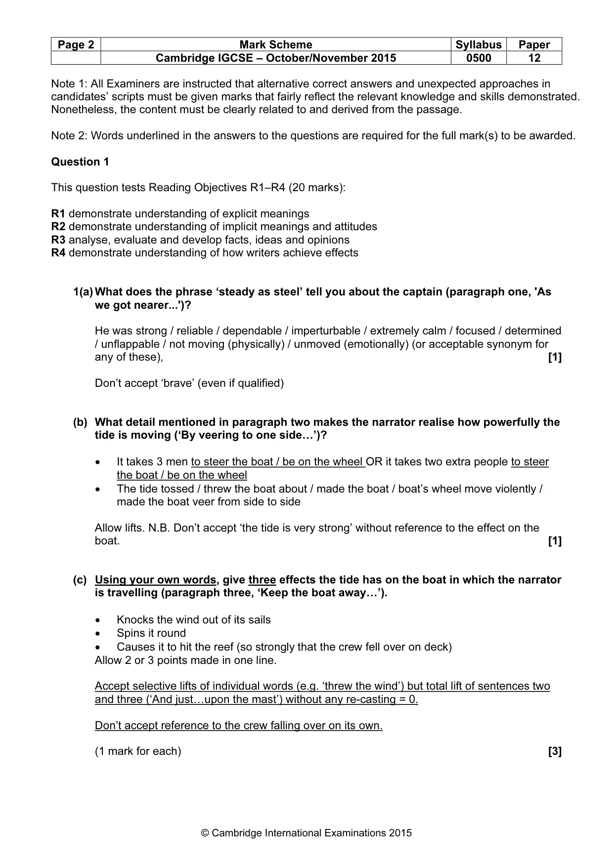 Mark scheme, page 2 of 12