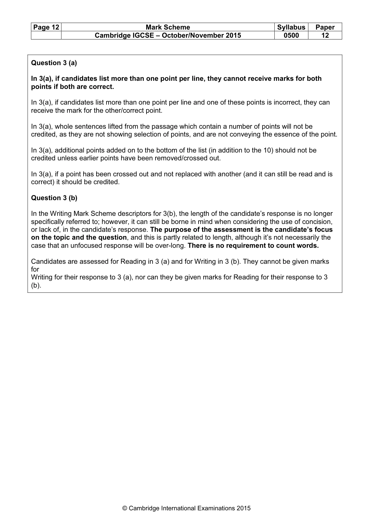 Mark scheme, page 12 of 12