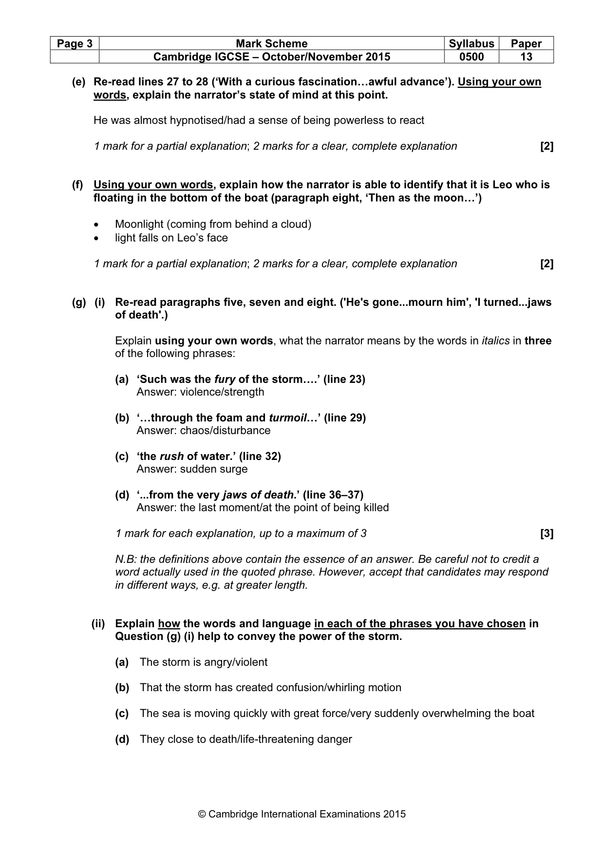 Mark scheme, page 3 of 10