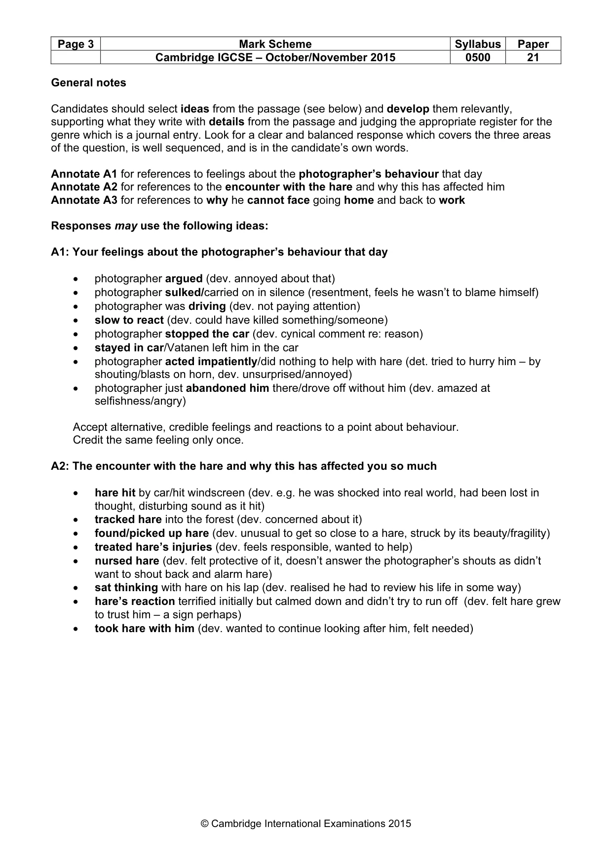 Mark scheme, page 3 of 12