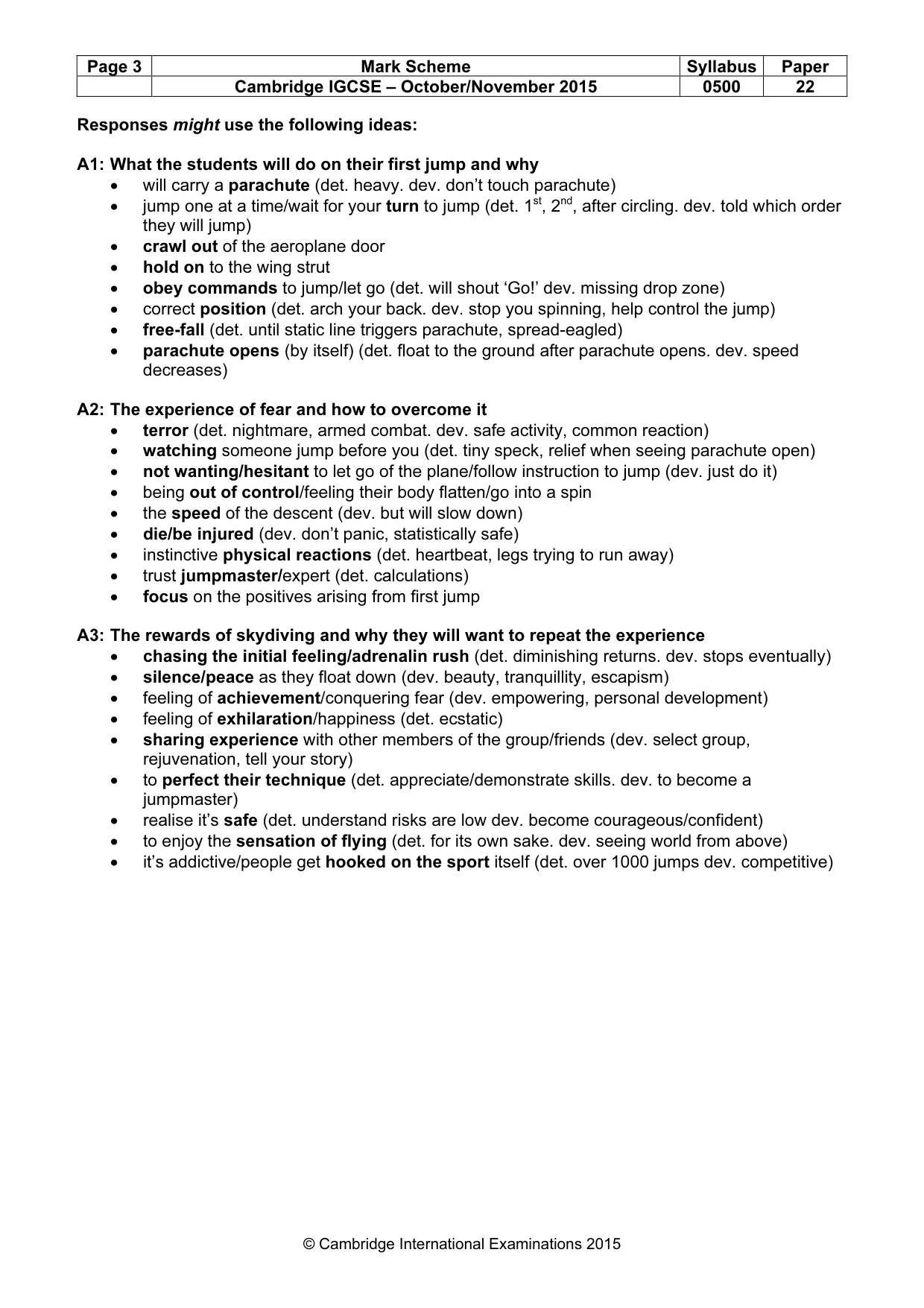 Mark scheme, page 3 of 11