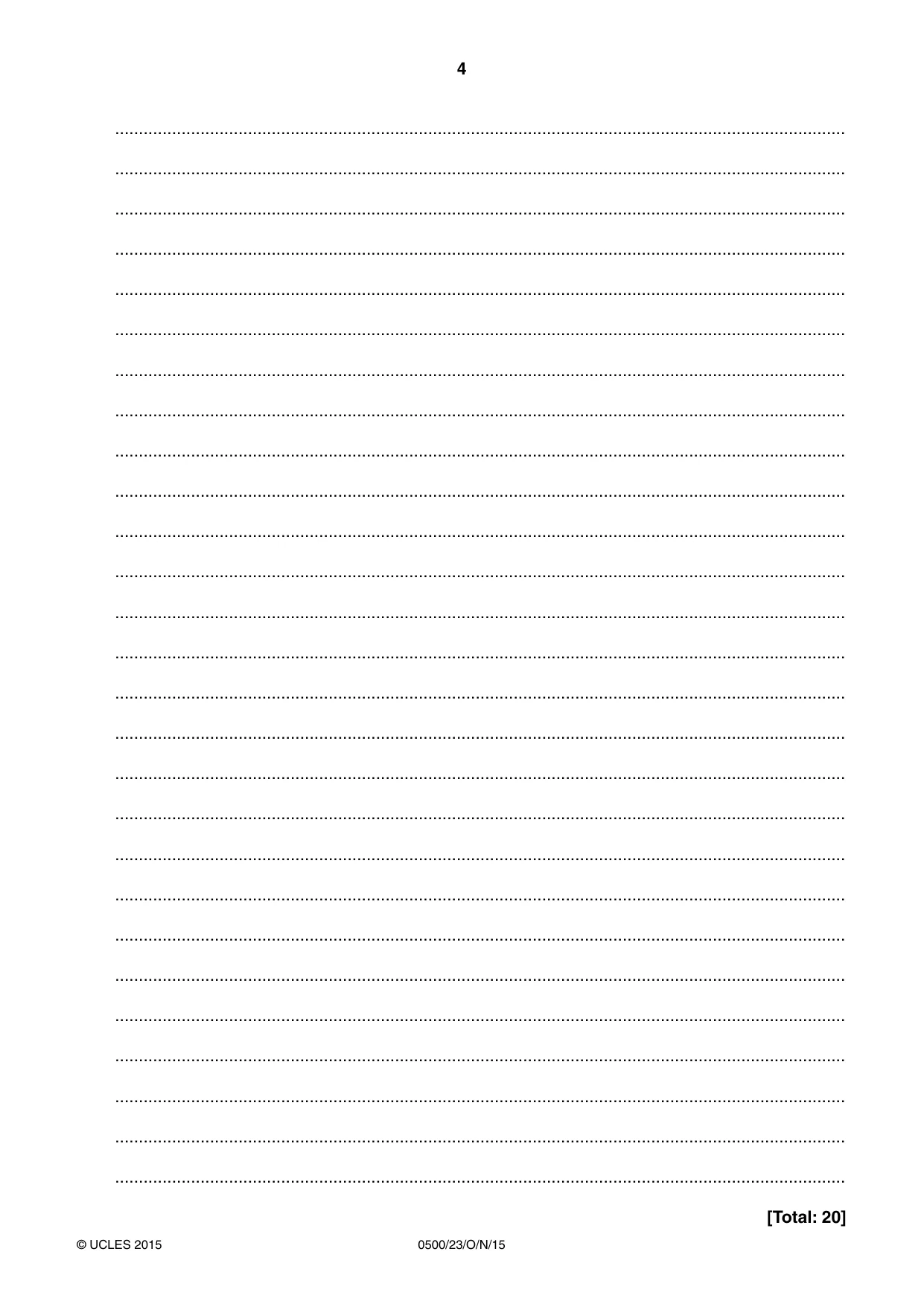 Cambridge IGCSE English - First Language 0500 2015 Oct/Nov Paper 2 · Variant 3 question paper, page 4 of 12