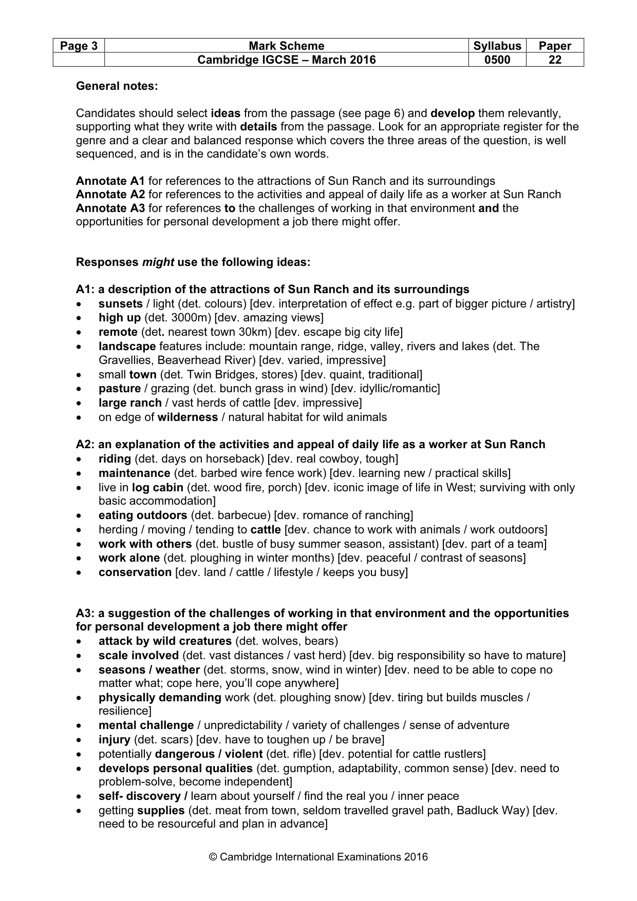 Mark scheme, page 3 of 11