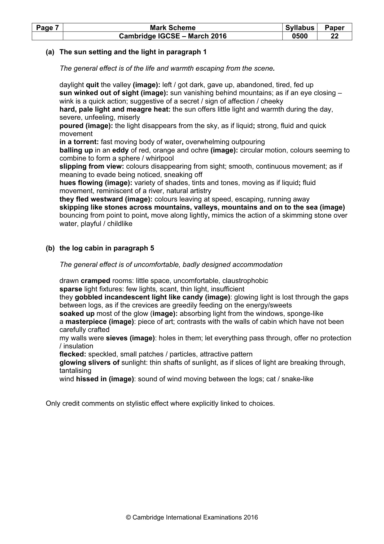 Mark scheme, page 7 of 11