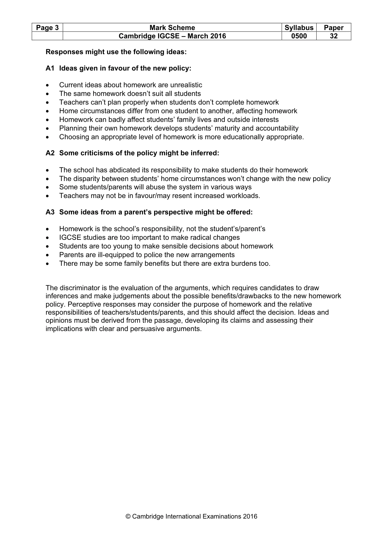 Mark scheme, page 3 of 8