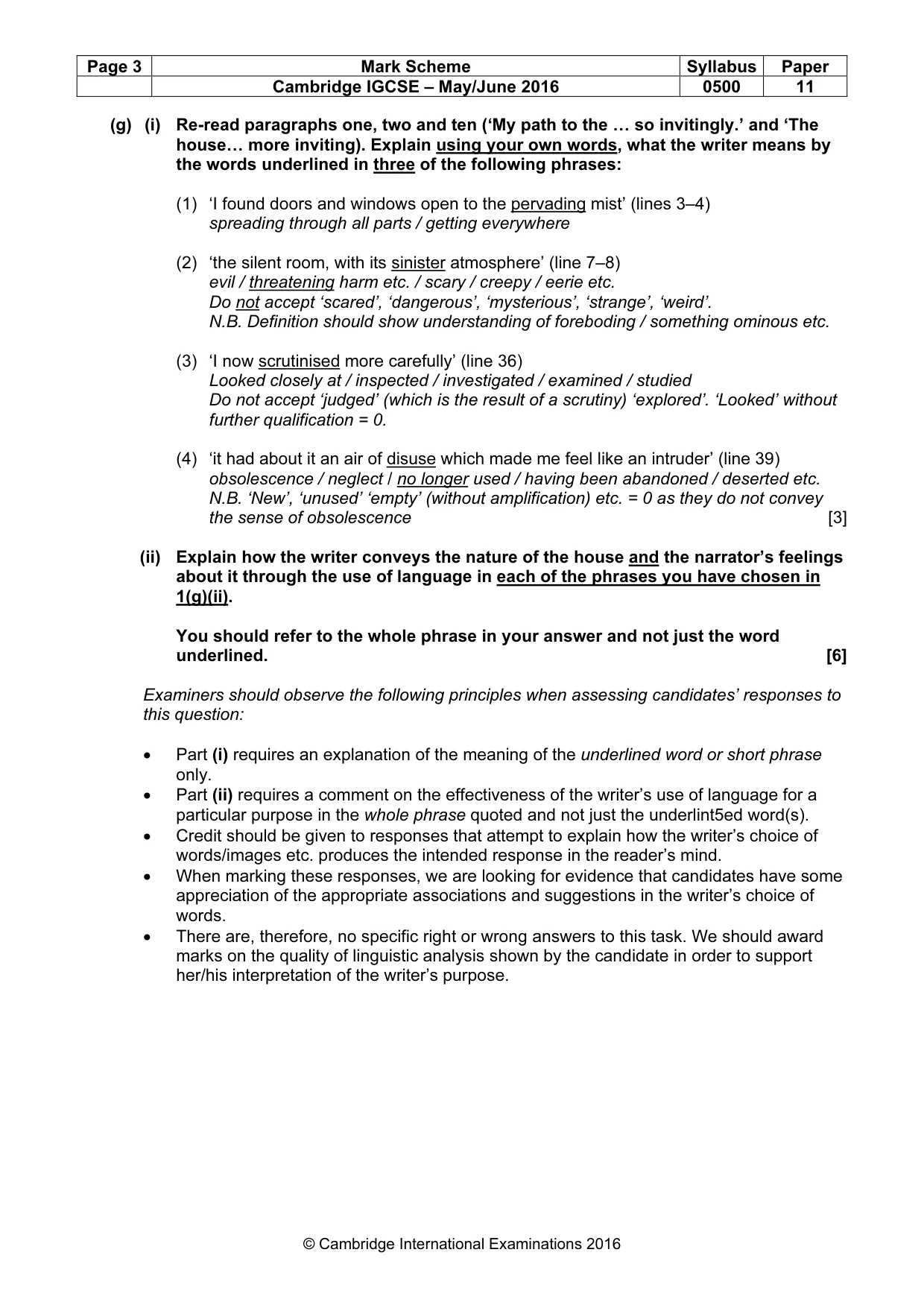 Mark scheme, page 3 of 10