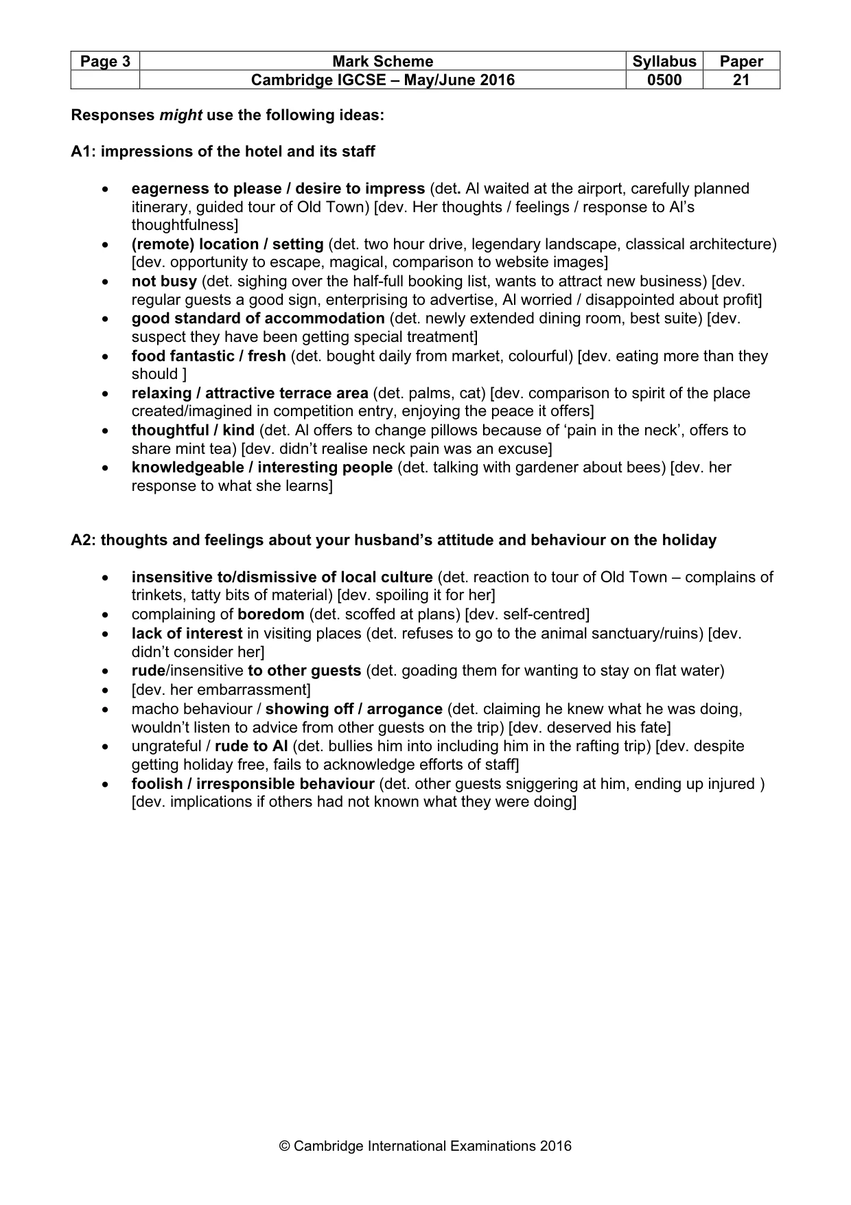 Mark scheme, page 3 of 12