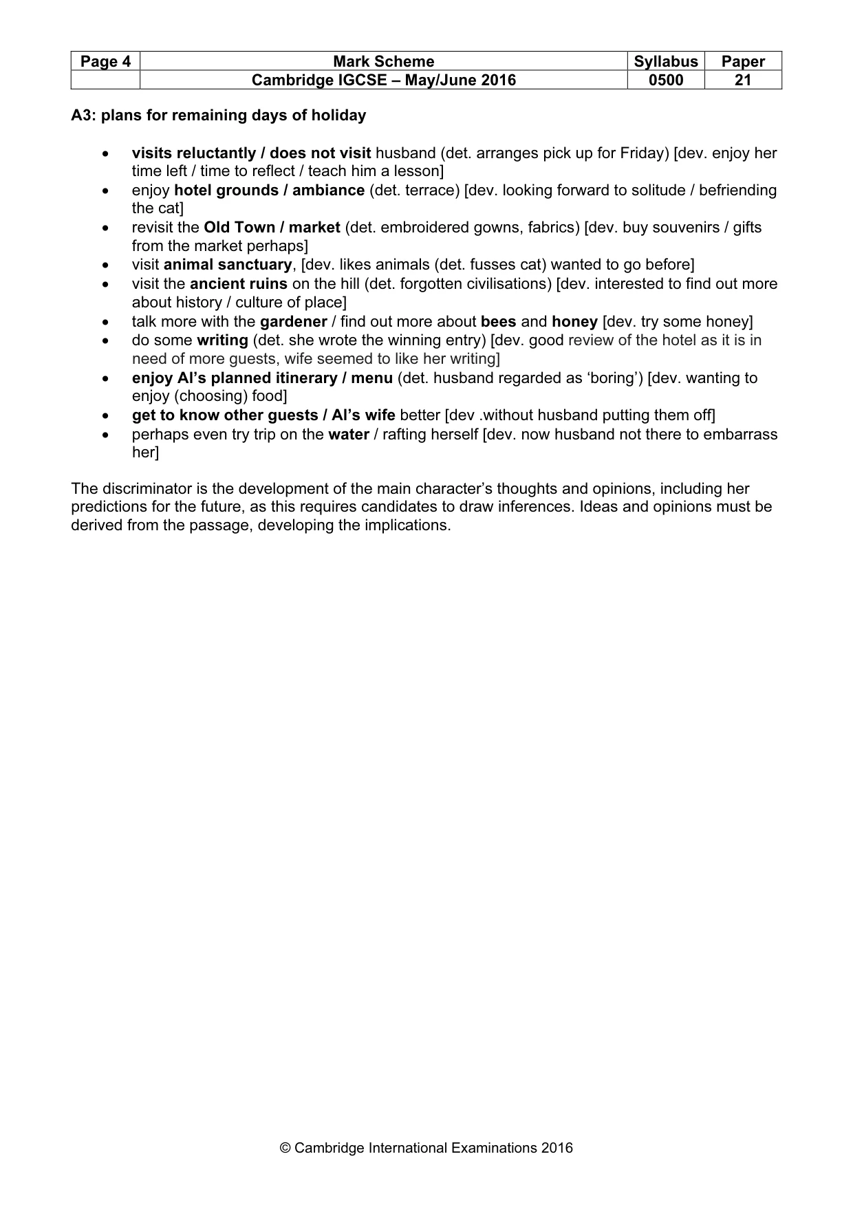 Mark scheme, page 4 of 12