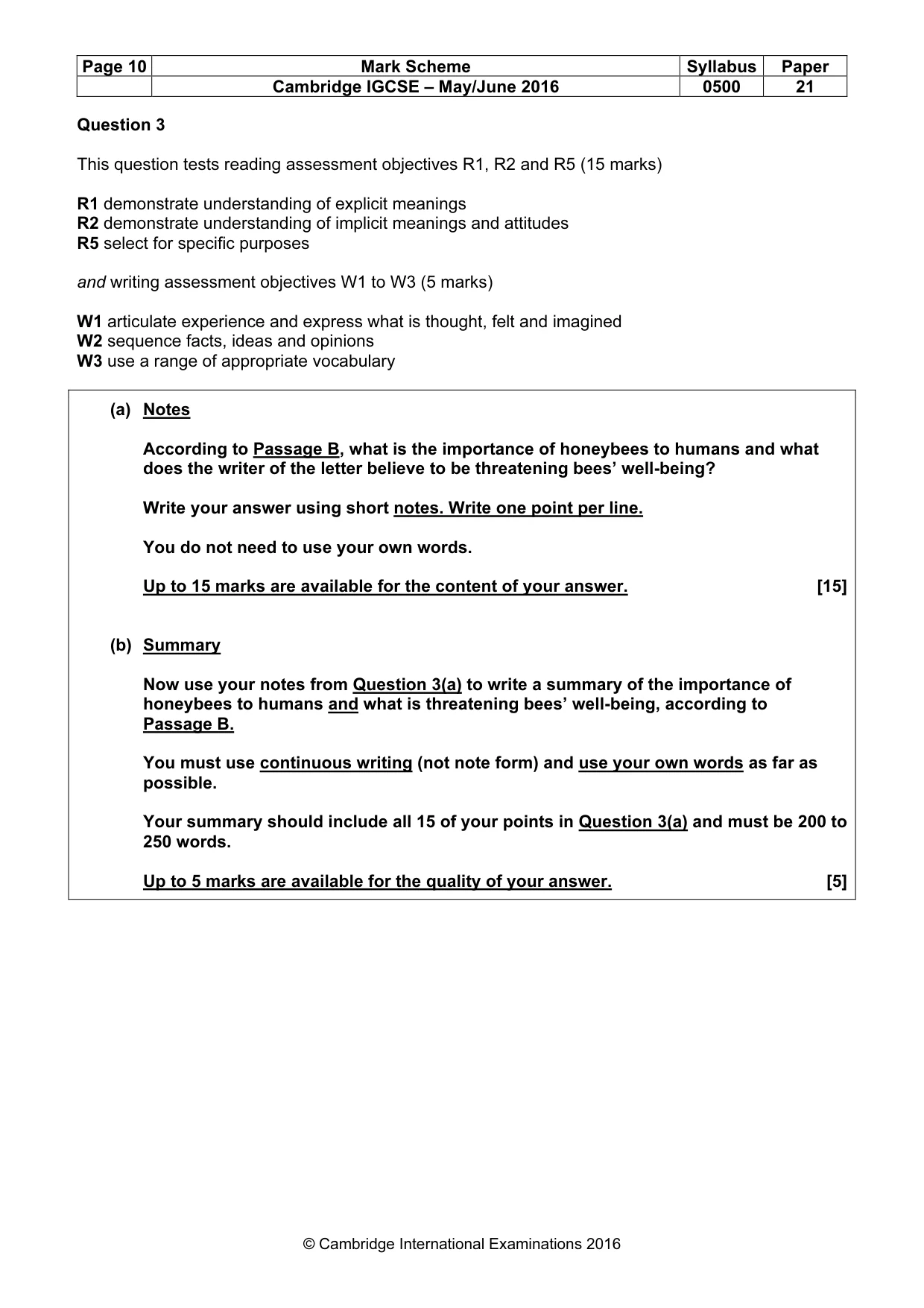 Mark scheme, page 10 of 12