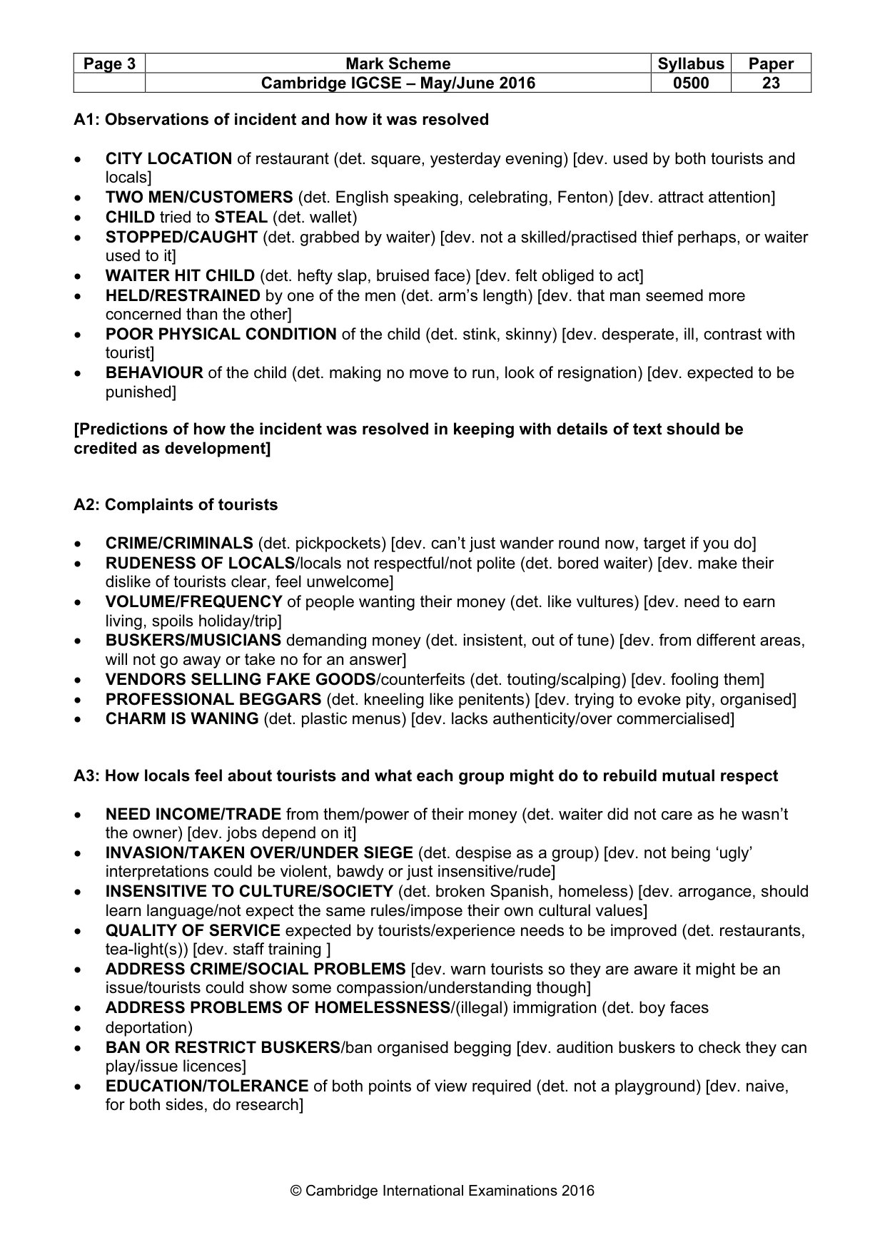 Mark scheme, page 3 of 10