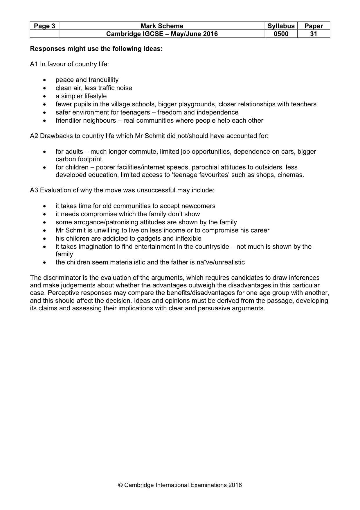 Mark scheme, page 3 of 8