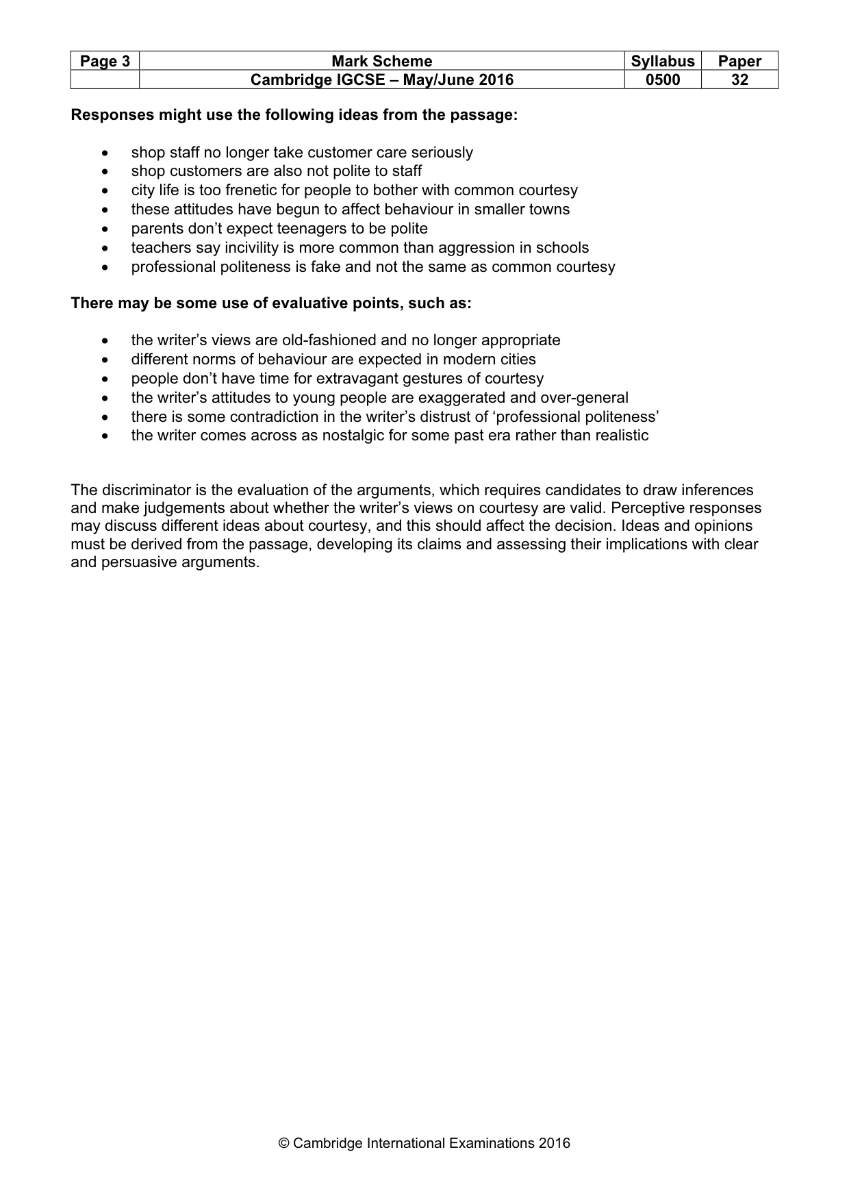 Mark scheme, page 3 of 8