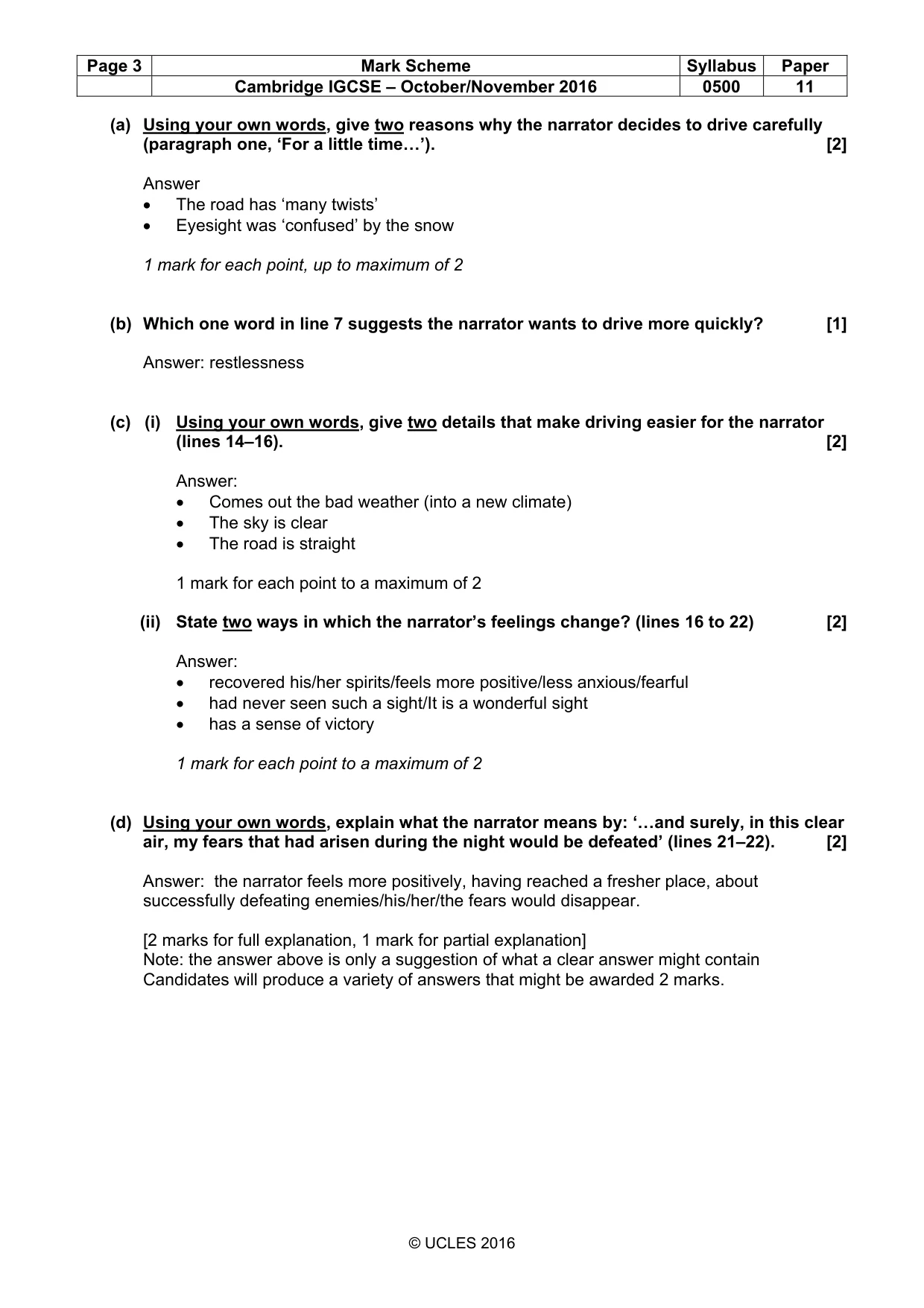 Mark scheme, page 3 of 12