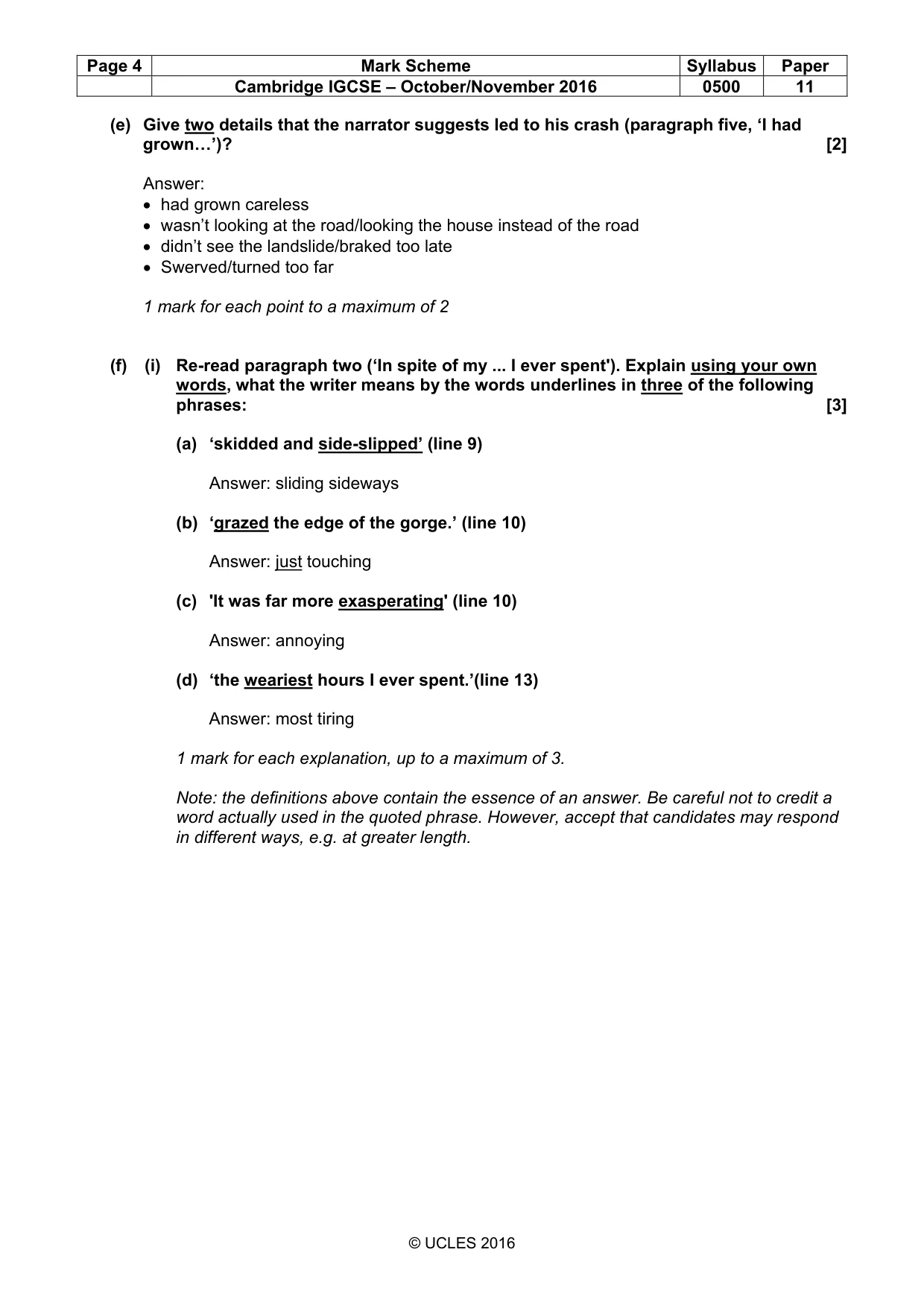 Mark scheme, page 4 of 12